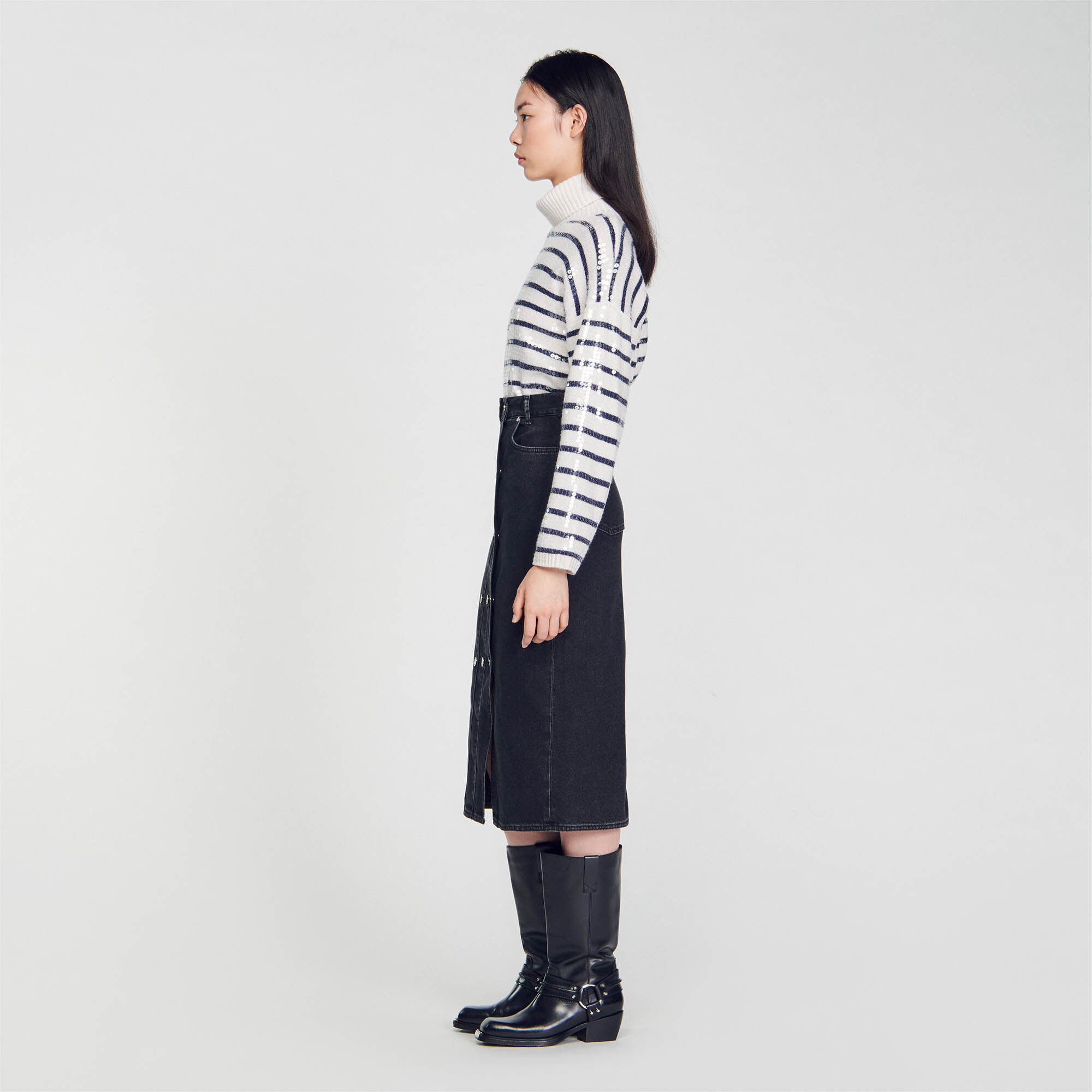 Jupe en jean sandro clearance