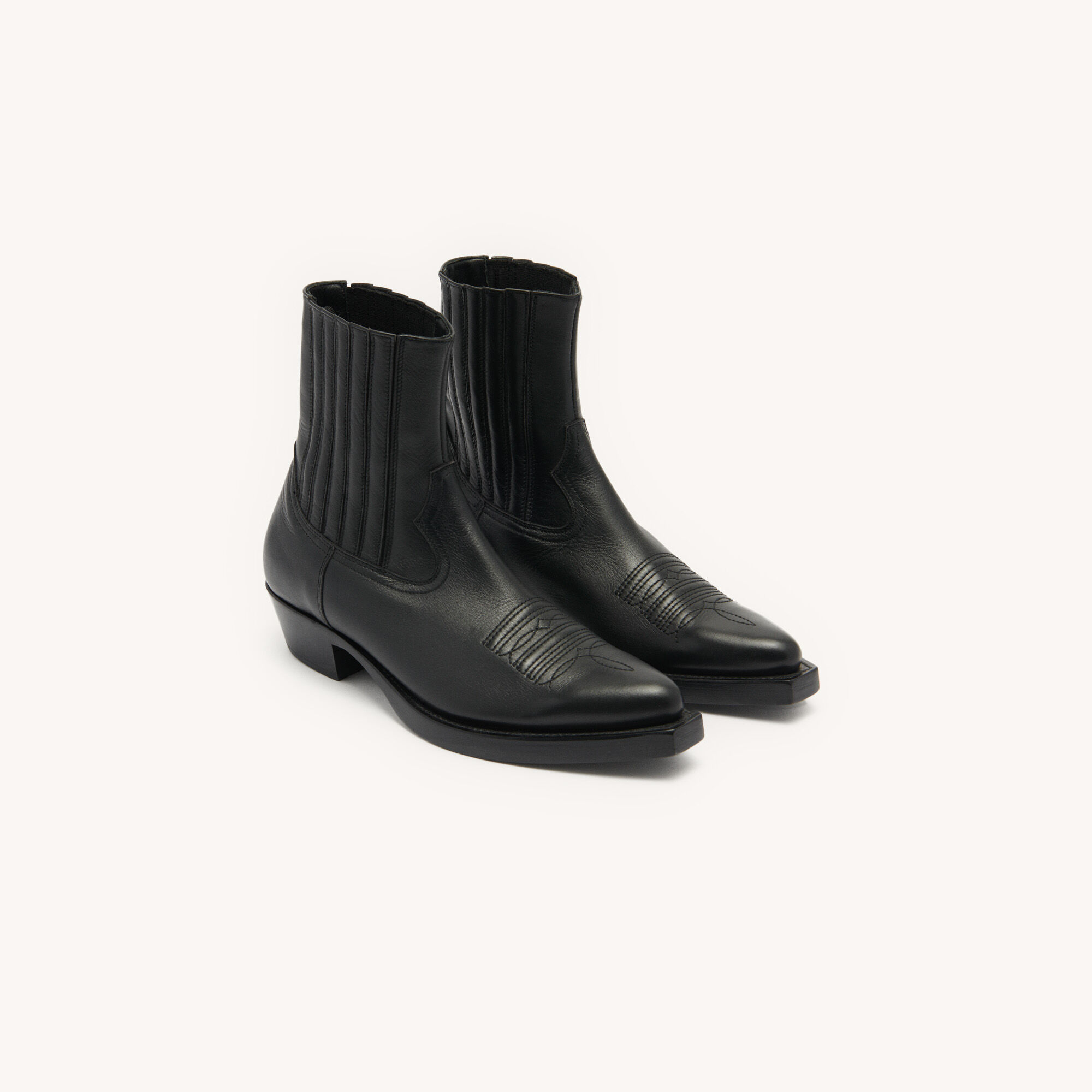 sandro white cowboy boots