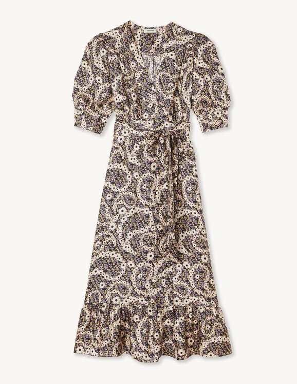 Sandro Long paisley printed dress