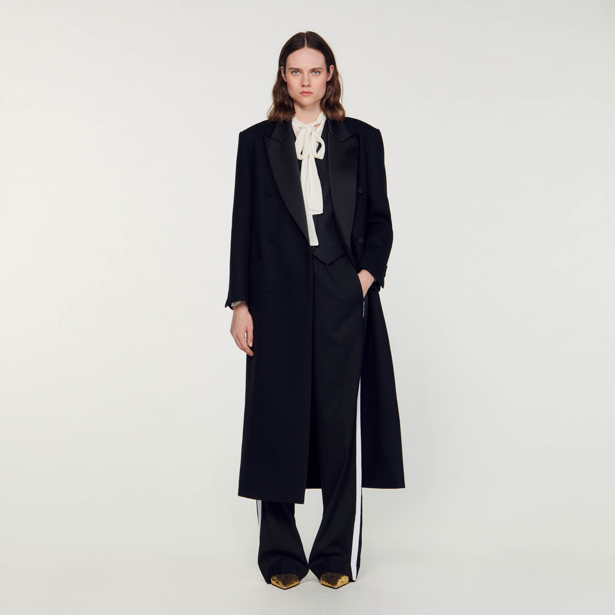 Offy Long coat - Coats | Sandro Paris