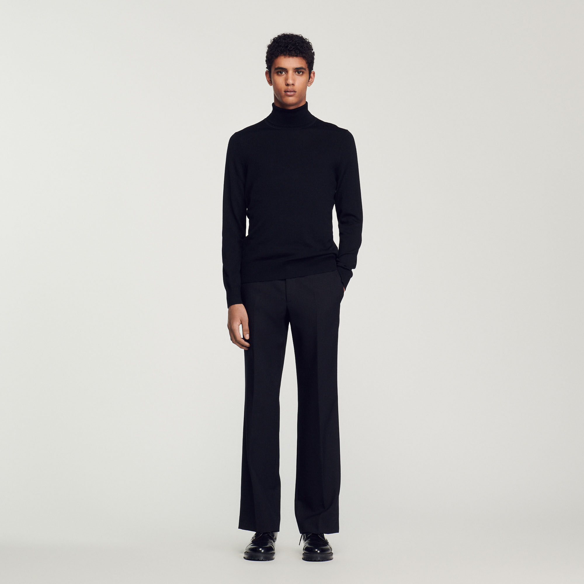 Roll neck wool sweater