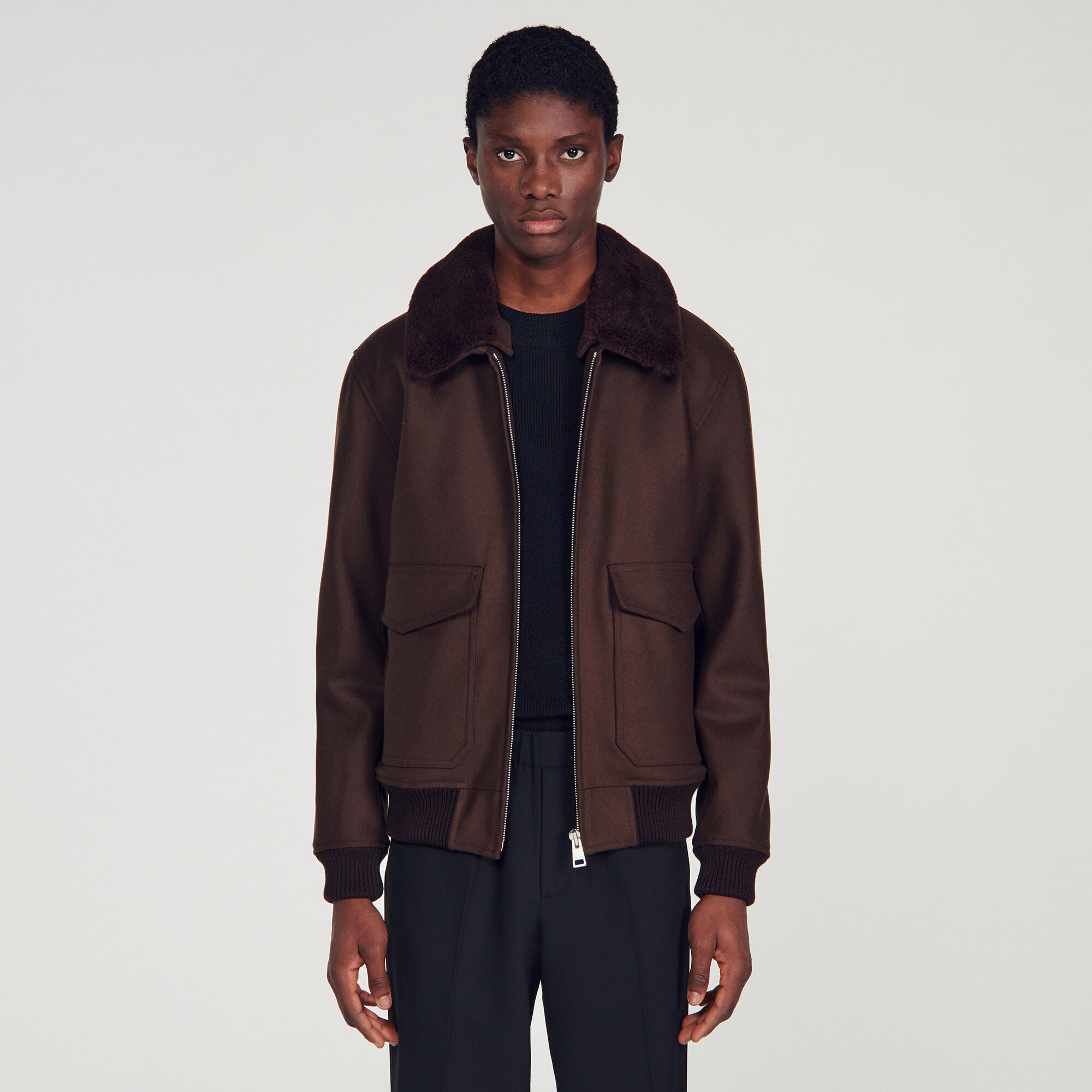 Sandro aviator deals jacket
