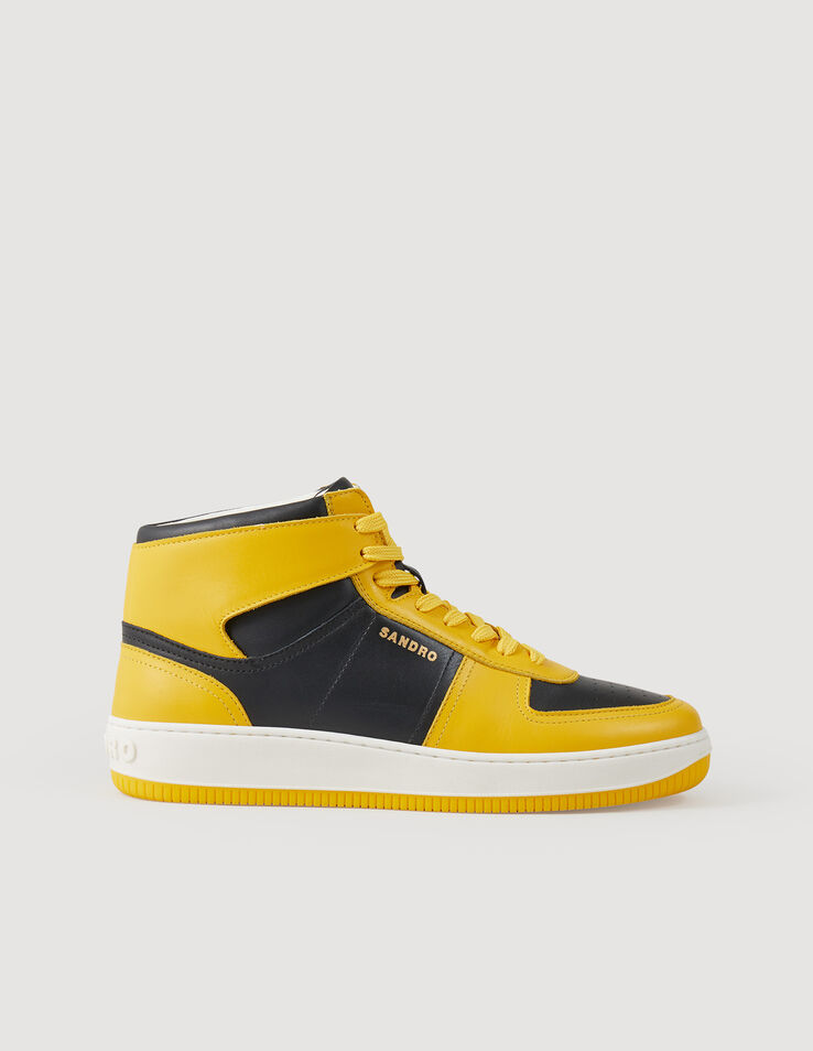 Sandro Leather high-top sneakers. 1