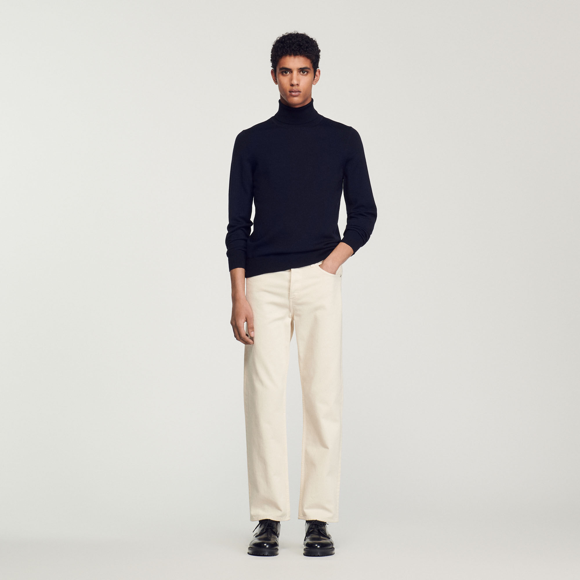 Turtleneck Roll neck wool sweater - Sweaters | Sandro Paris