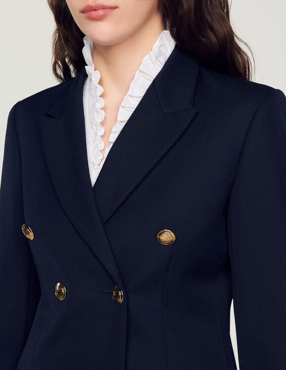 Compact Essential Tailored Double Breasted Blazer