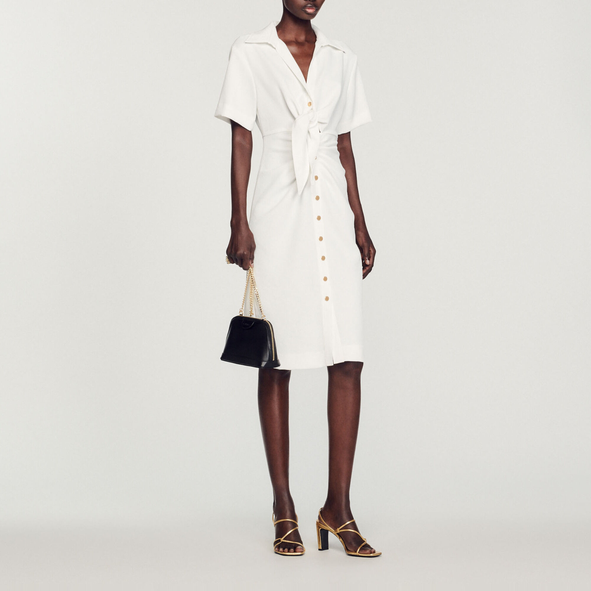Sandro Buttoned midi dress Select a size and SFPRO02833
