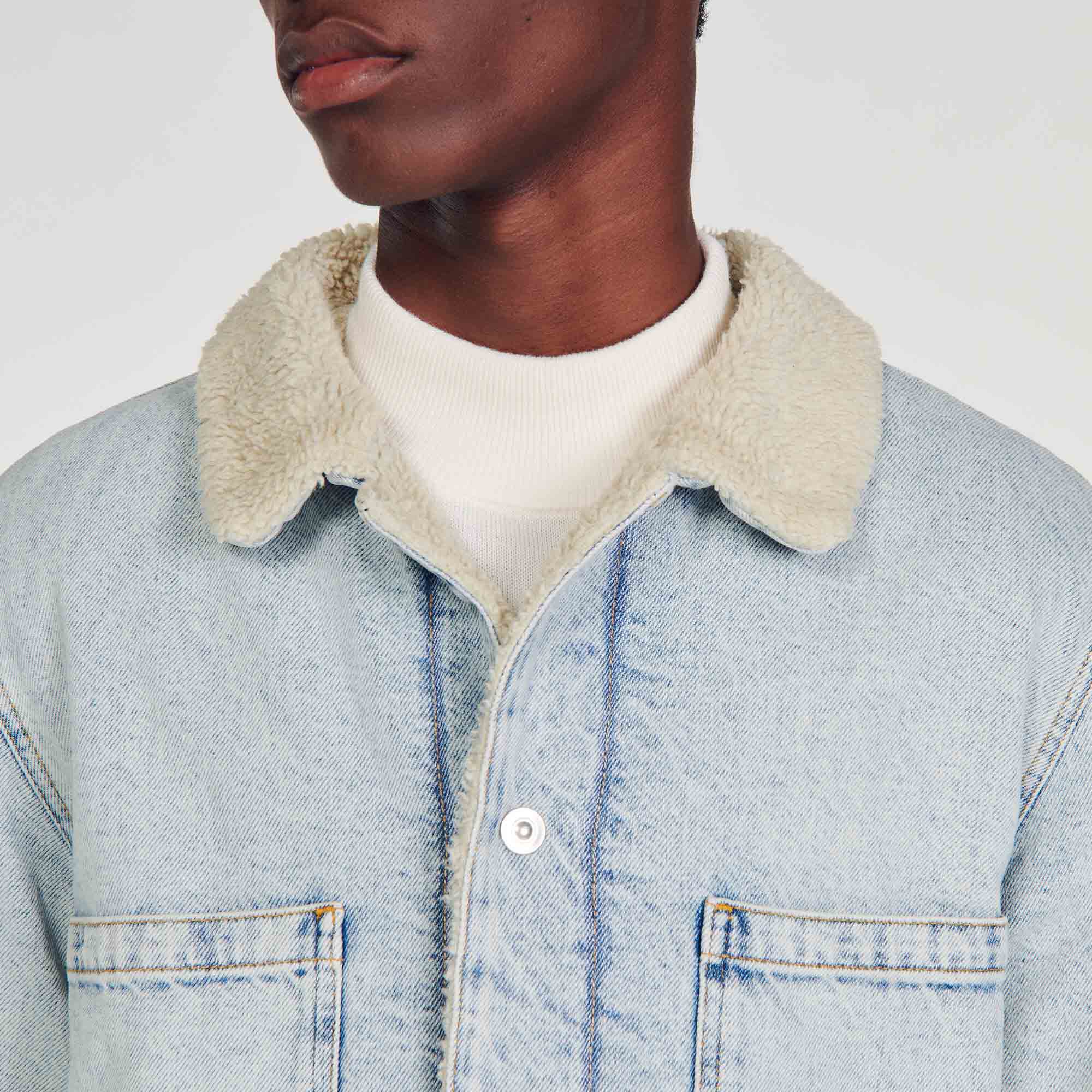 Denim worker s jacket