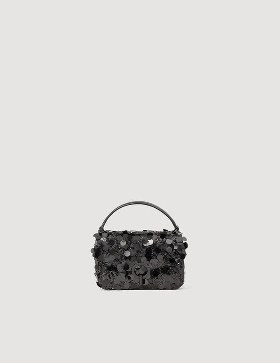 Sandro Mini Leather Bag - Black
