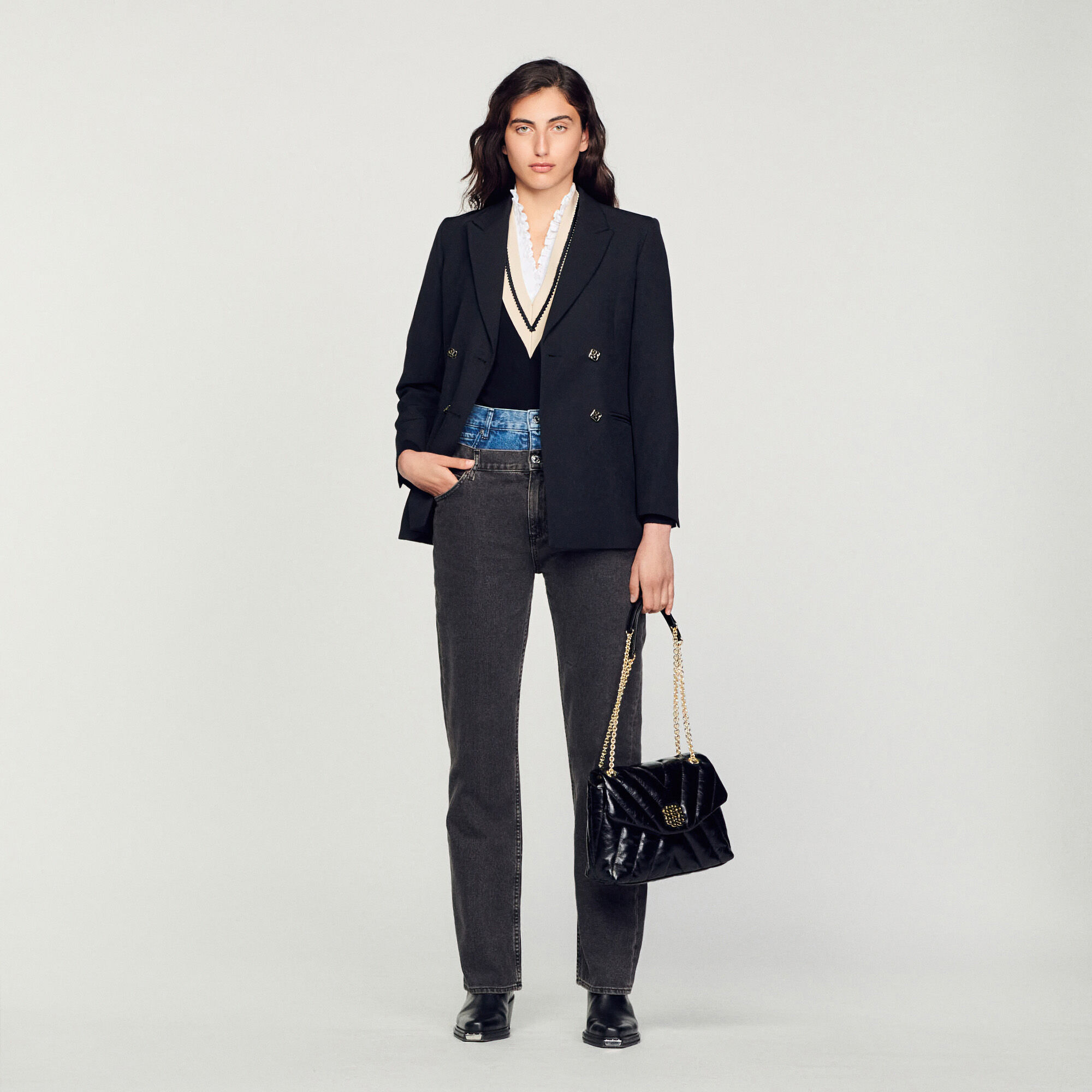 Siouxie Leather jacket Jackets Blazers Sandro Paris