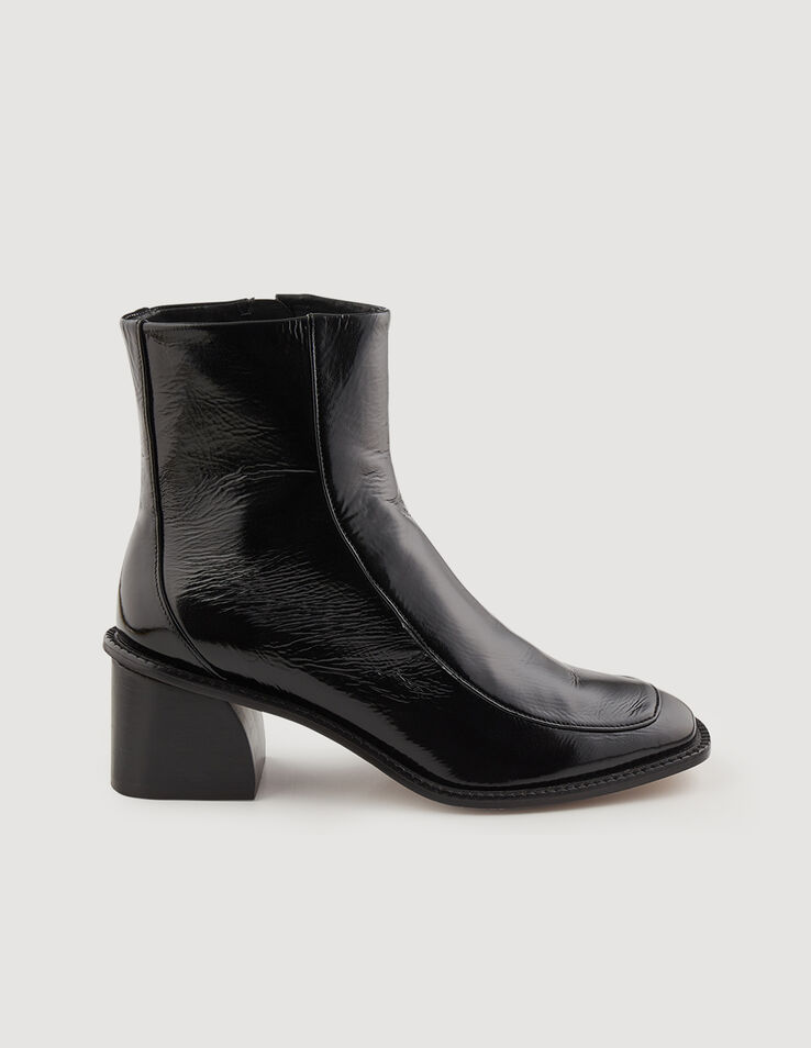 Sandro Patent leather boots with heel Login to add to Wish list. 1