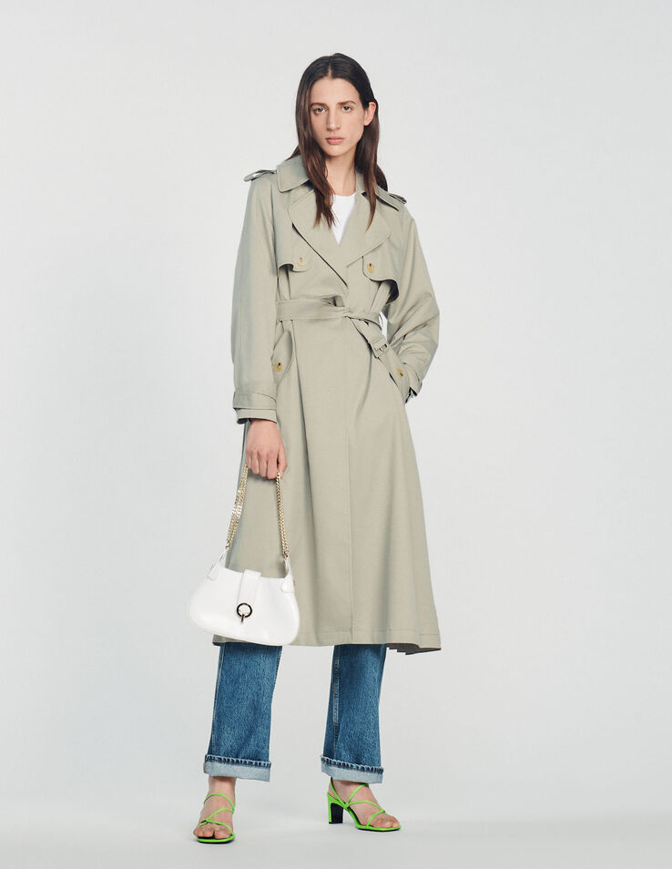 Sandro Trench coat with pleated back. 1