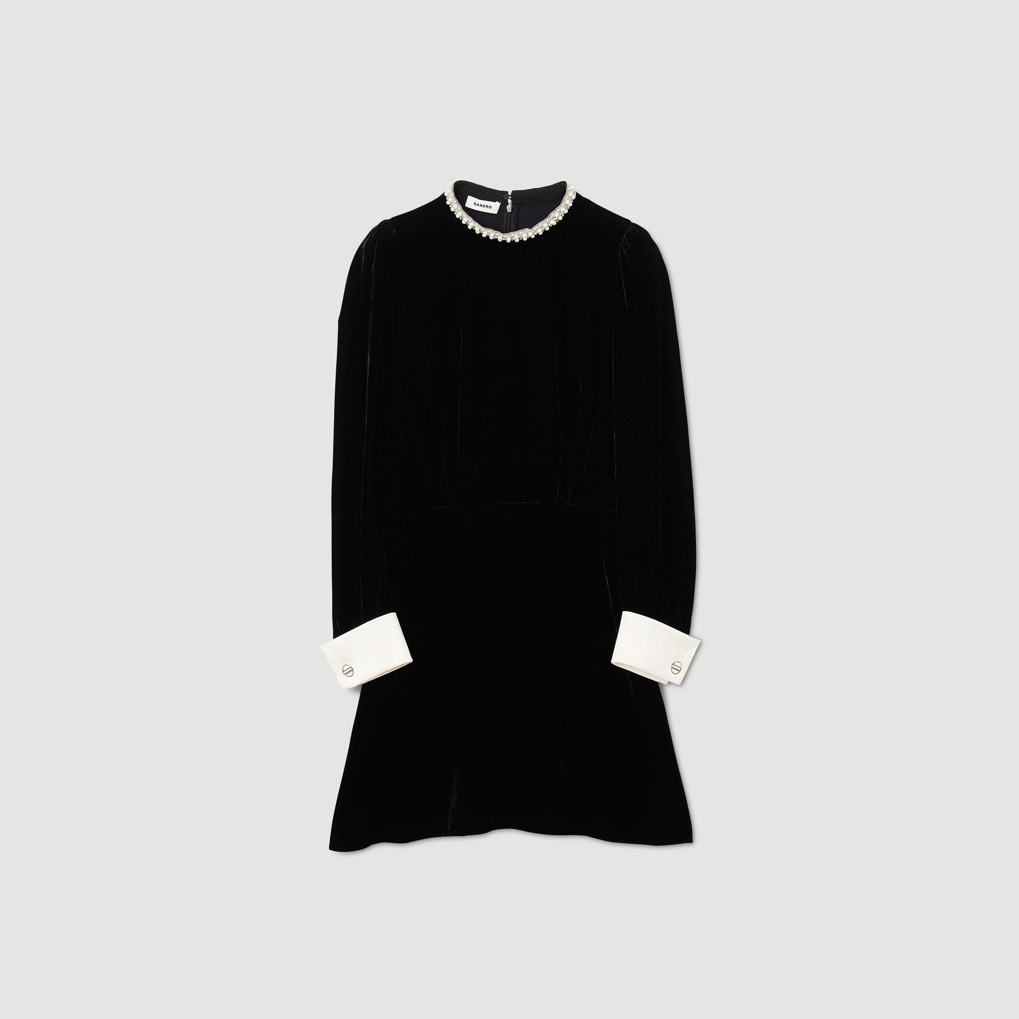 Zara velvet dress black discount