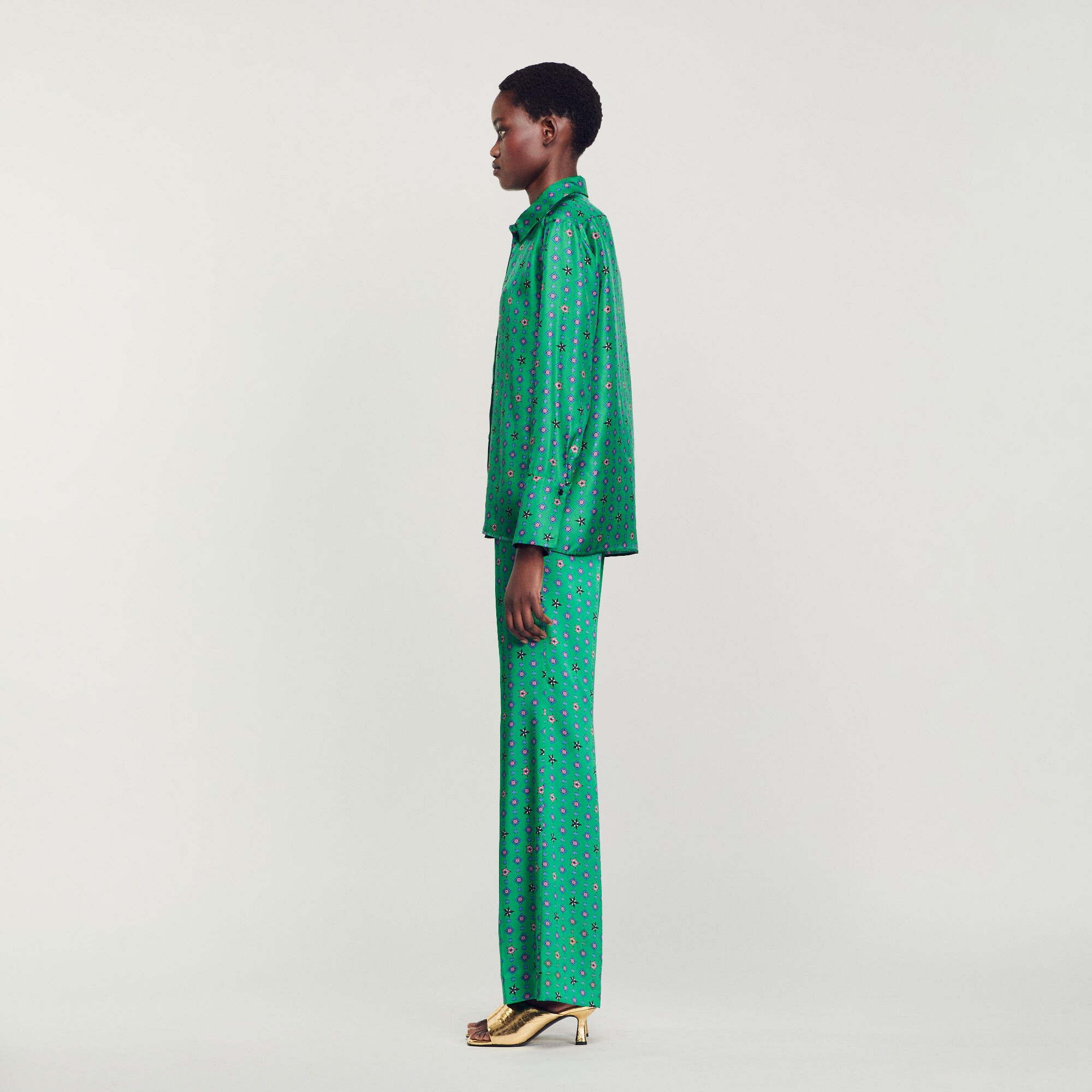Sandro green on sale suit