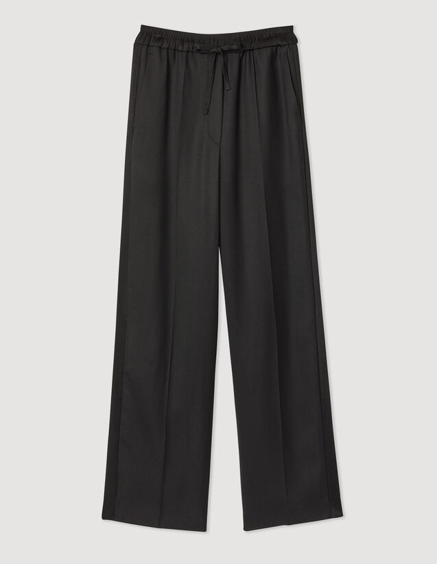 Sandro Wide pants with satin side stripes. 2