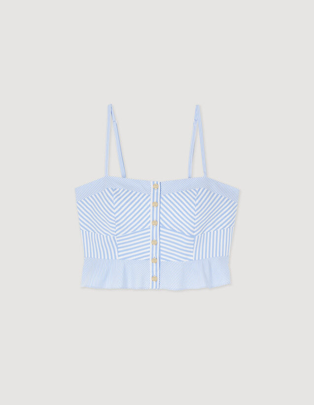 Sandro Striped bustier top. 2