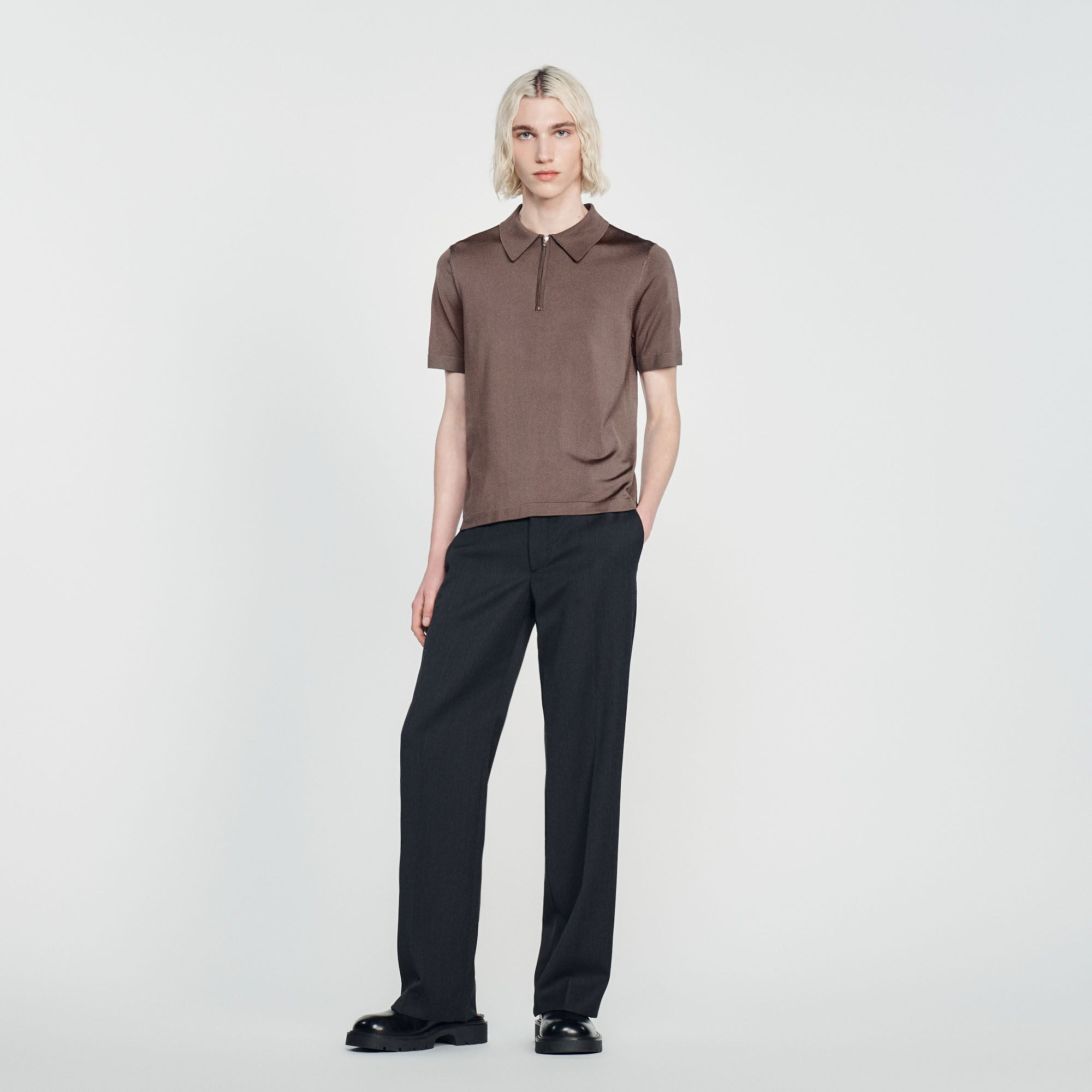 Sandro knit polo dress sales