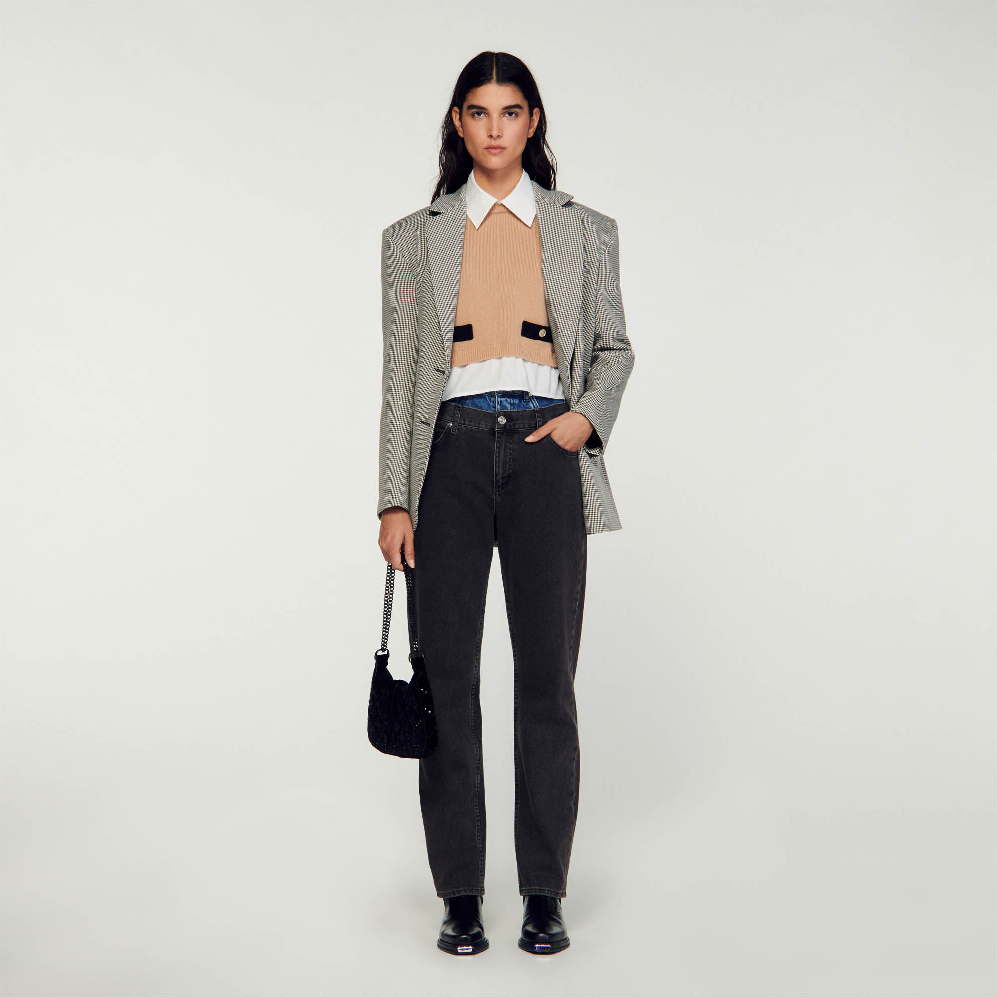 Dale Cropped wool and cashmere sweater Sweaters Cardigans