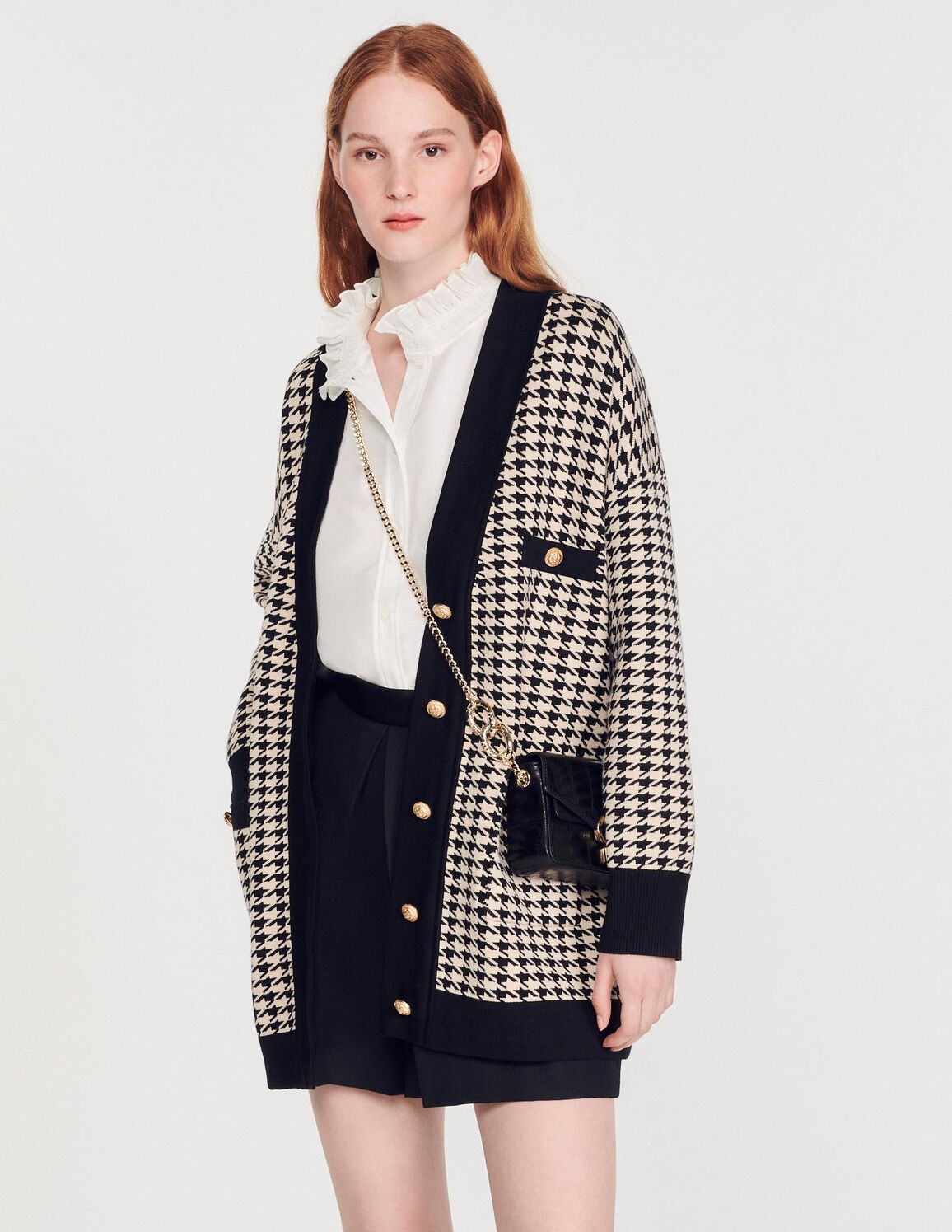 What To Wear In Paris: houndstooth cardigan