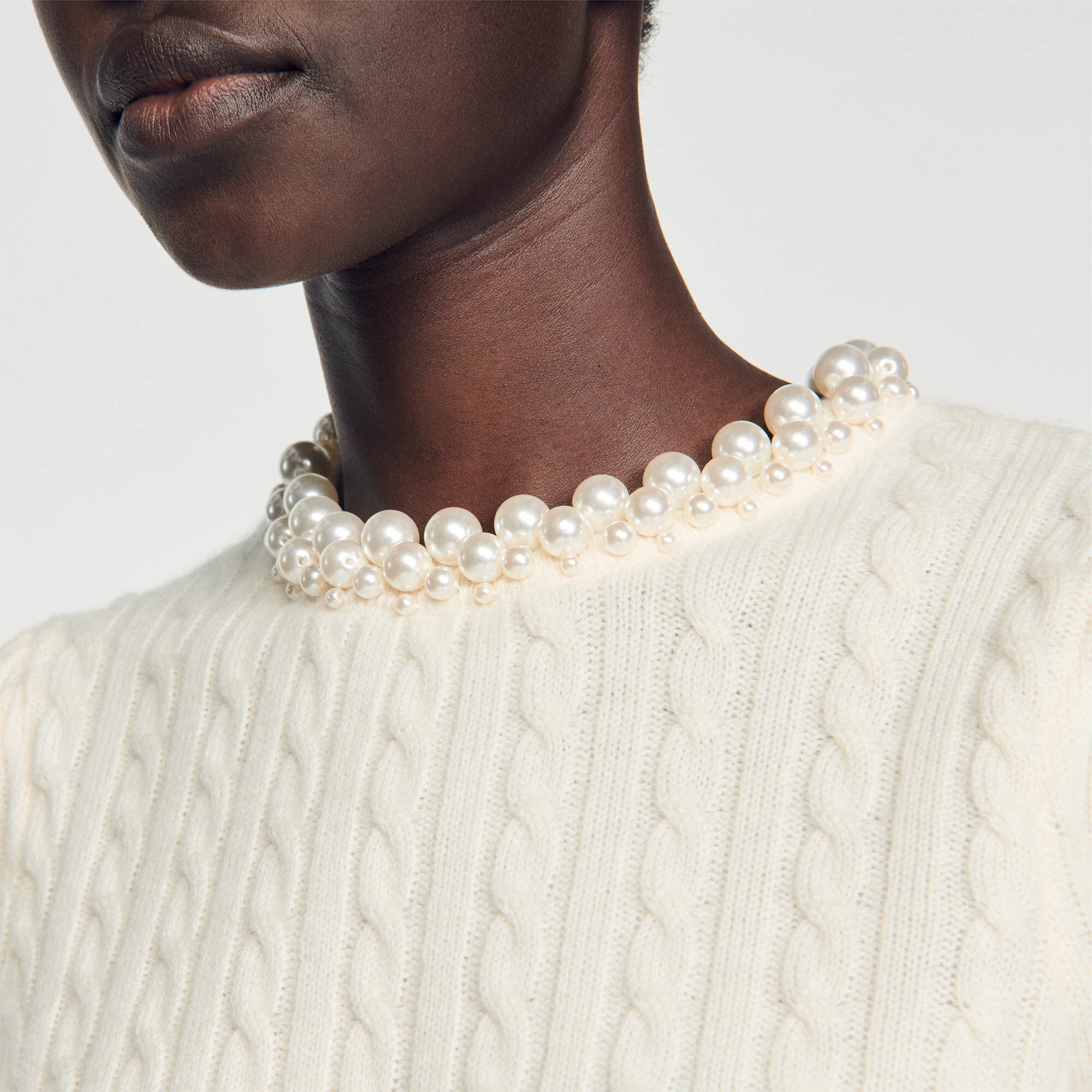 Sandro shop pearl sweater