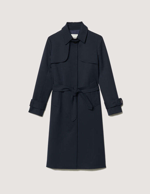 Sandro Trench coat with pleated inset. 2