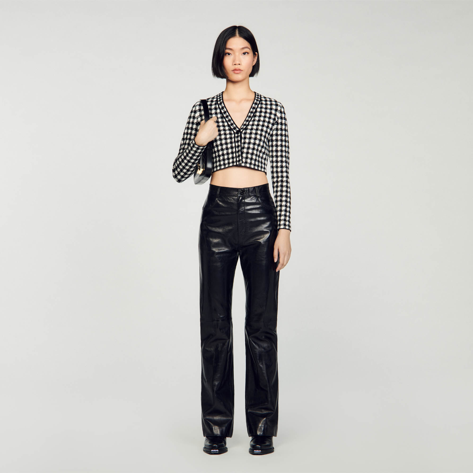 Sandro fine on sale knit collegiate cardigan