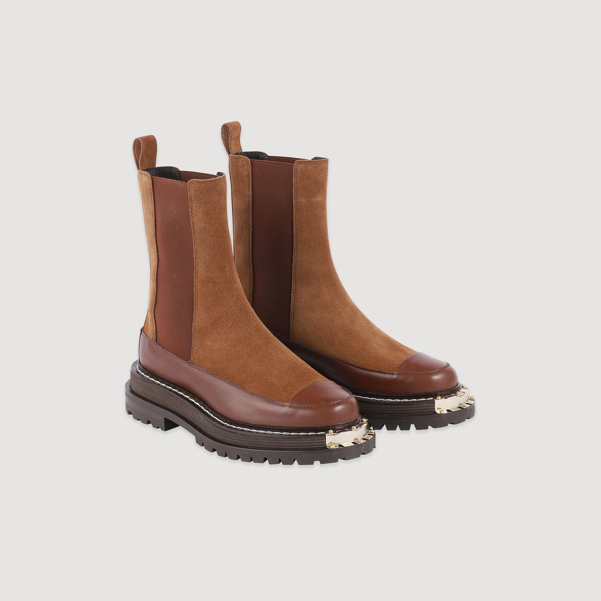 Boots discount sandro camel