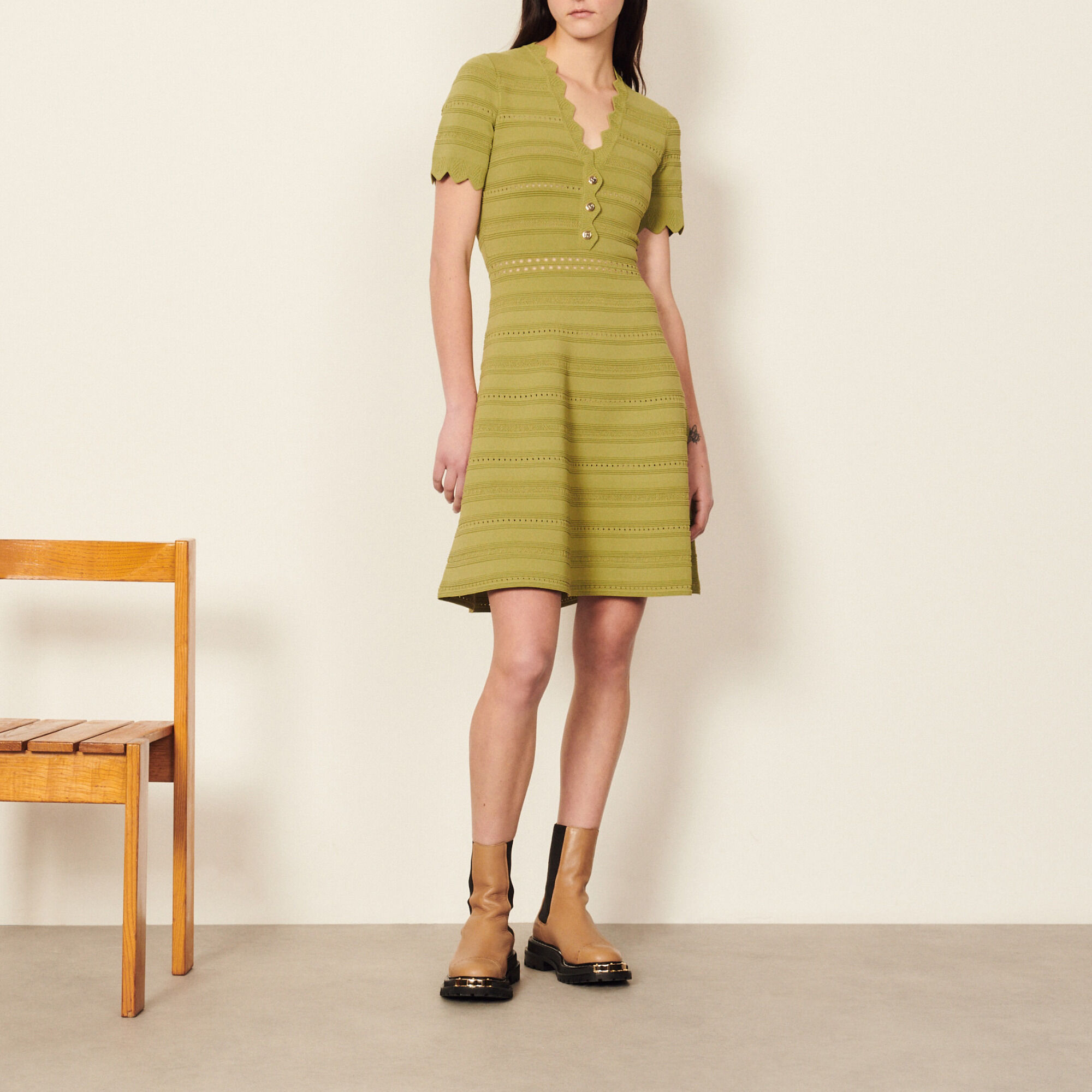 Knitted dress - Dresses | Sandro Paris