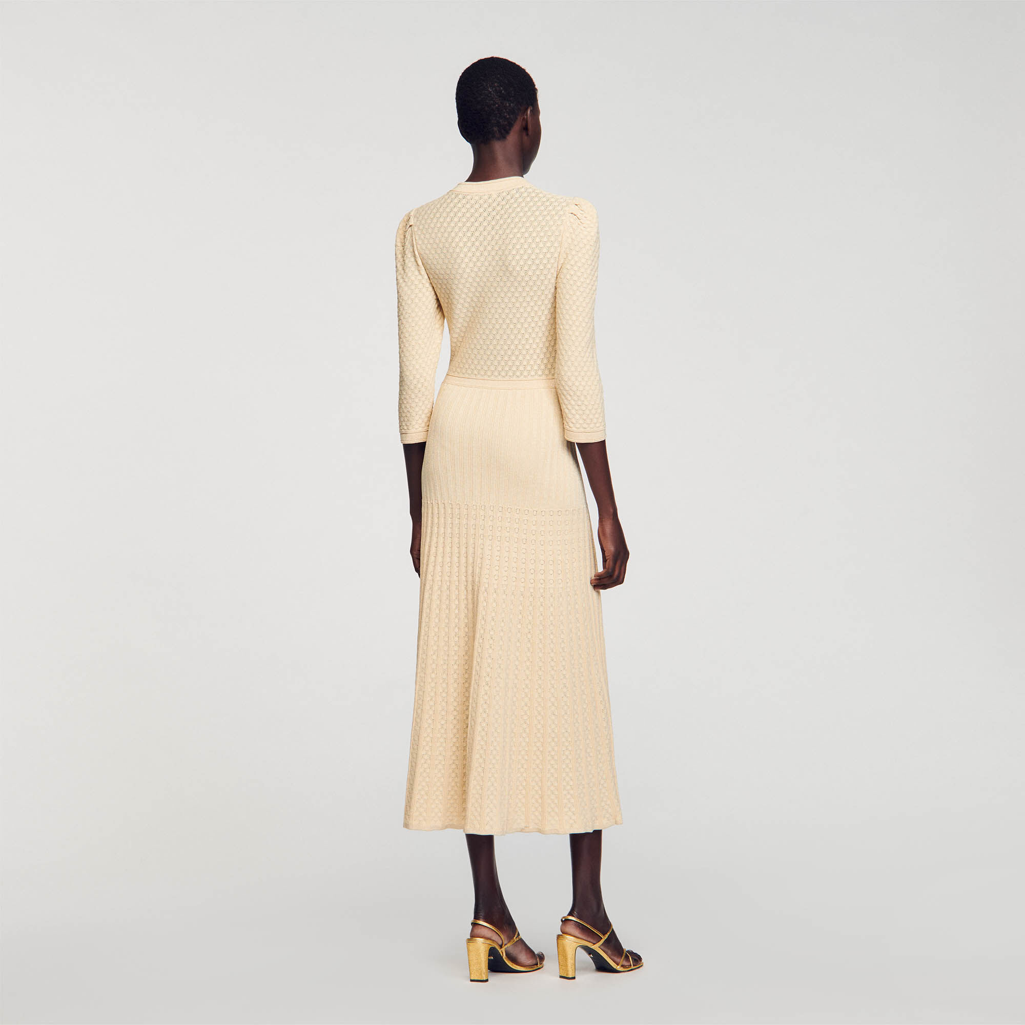 Sandro gold cheap dress