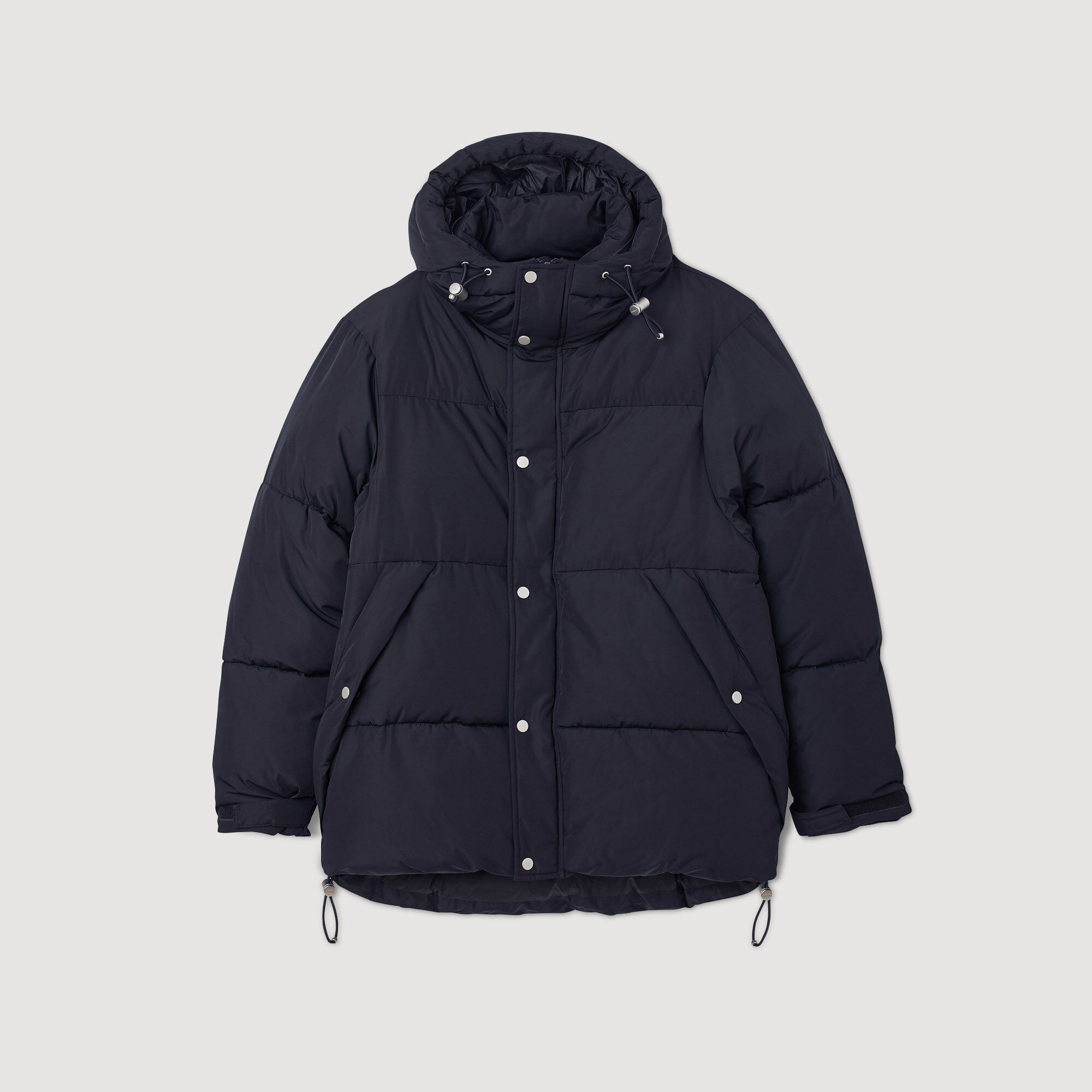 Three quarter best sale length puffer coat