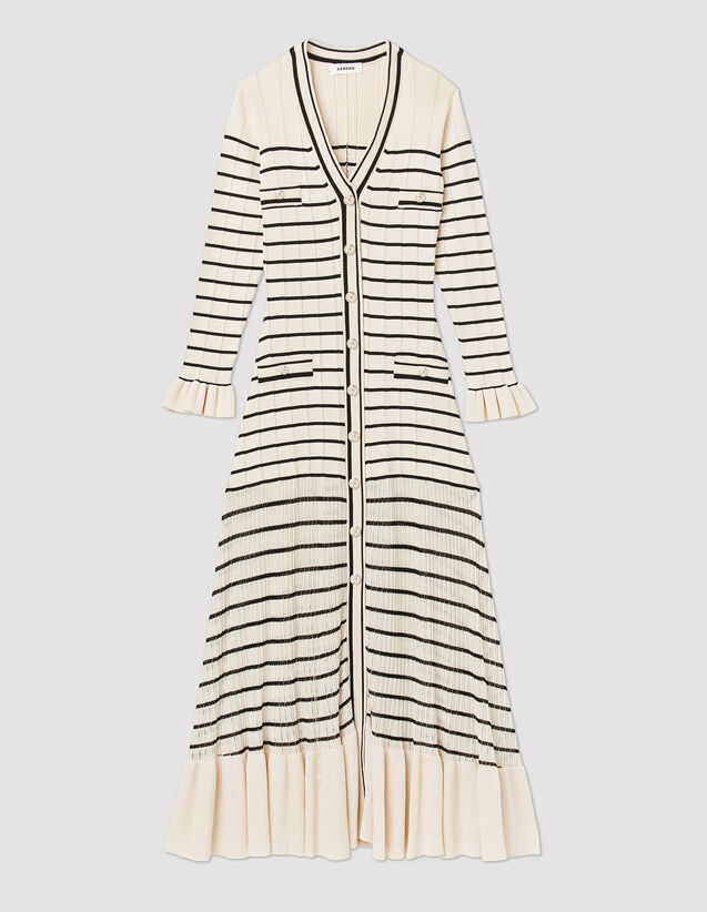 Sandro Long sailor-striped dress. 2