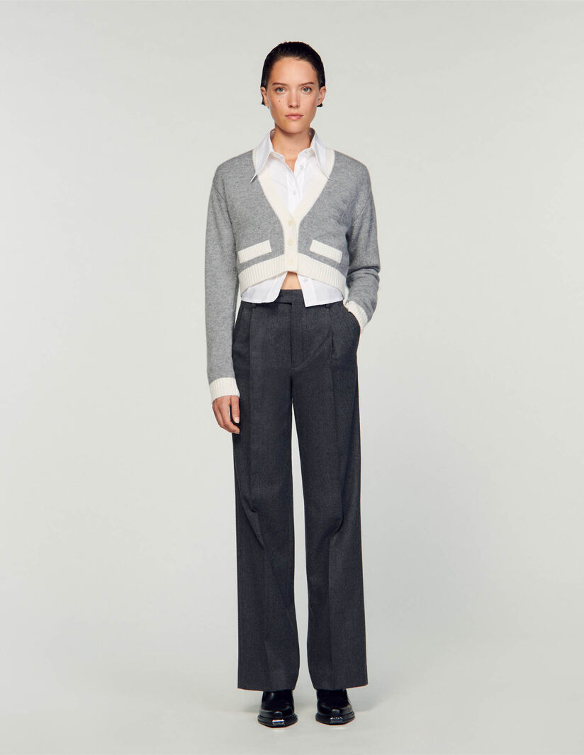Sandro Cropped knitted cardigan