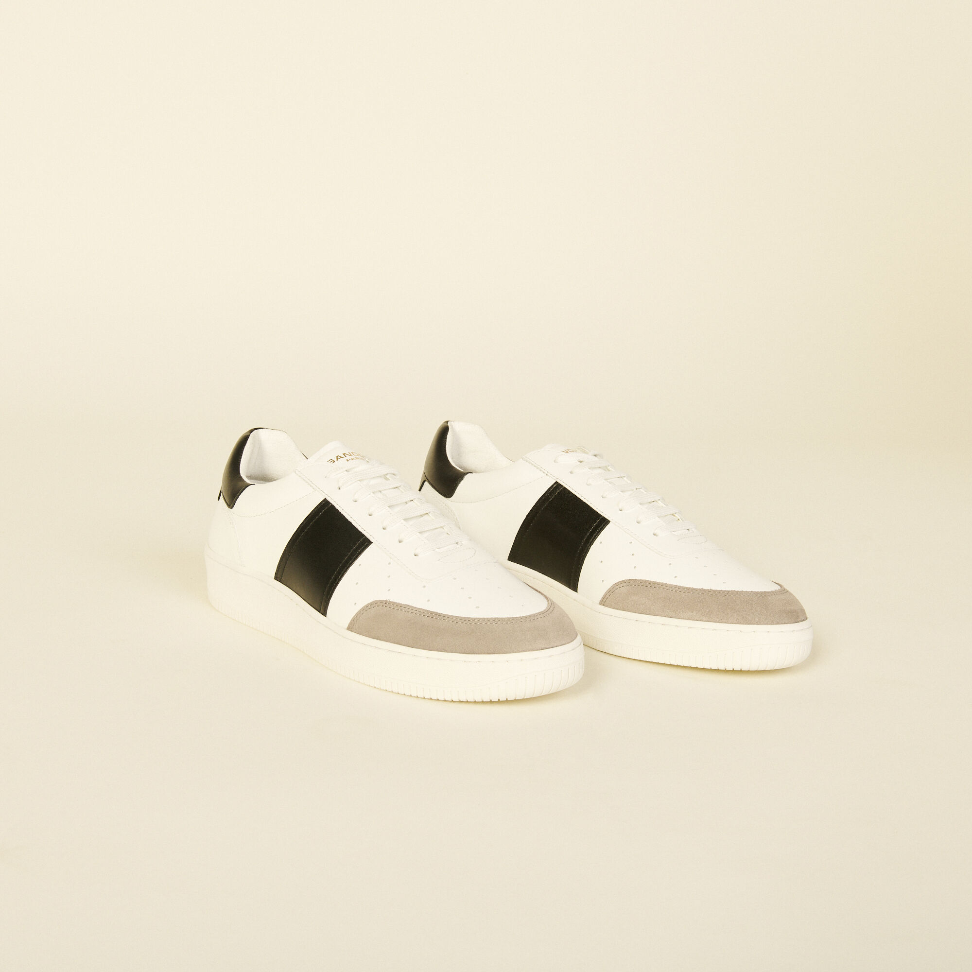 Leather sneakers - Shoes | Sandro Paris