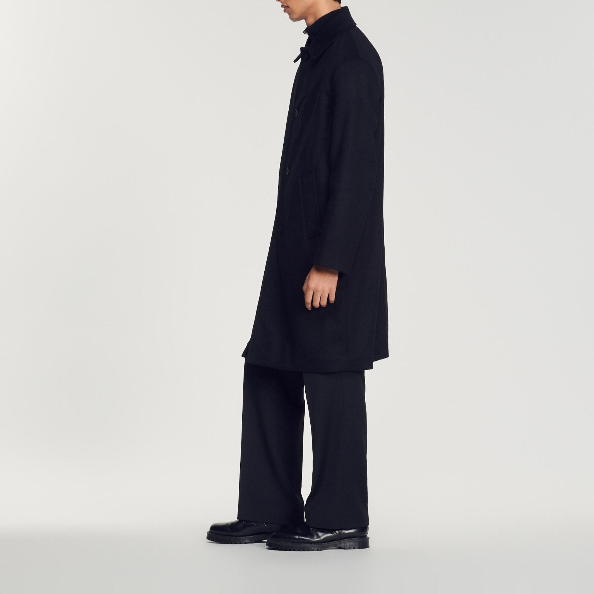 Wide wool cloth coat