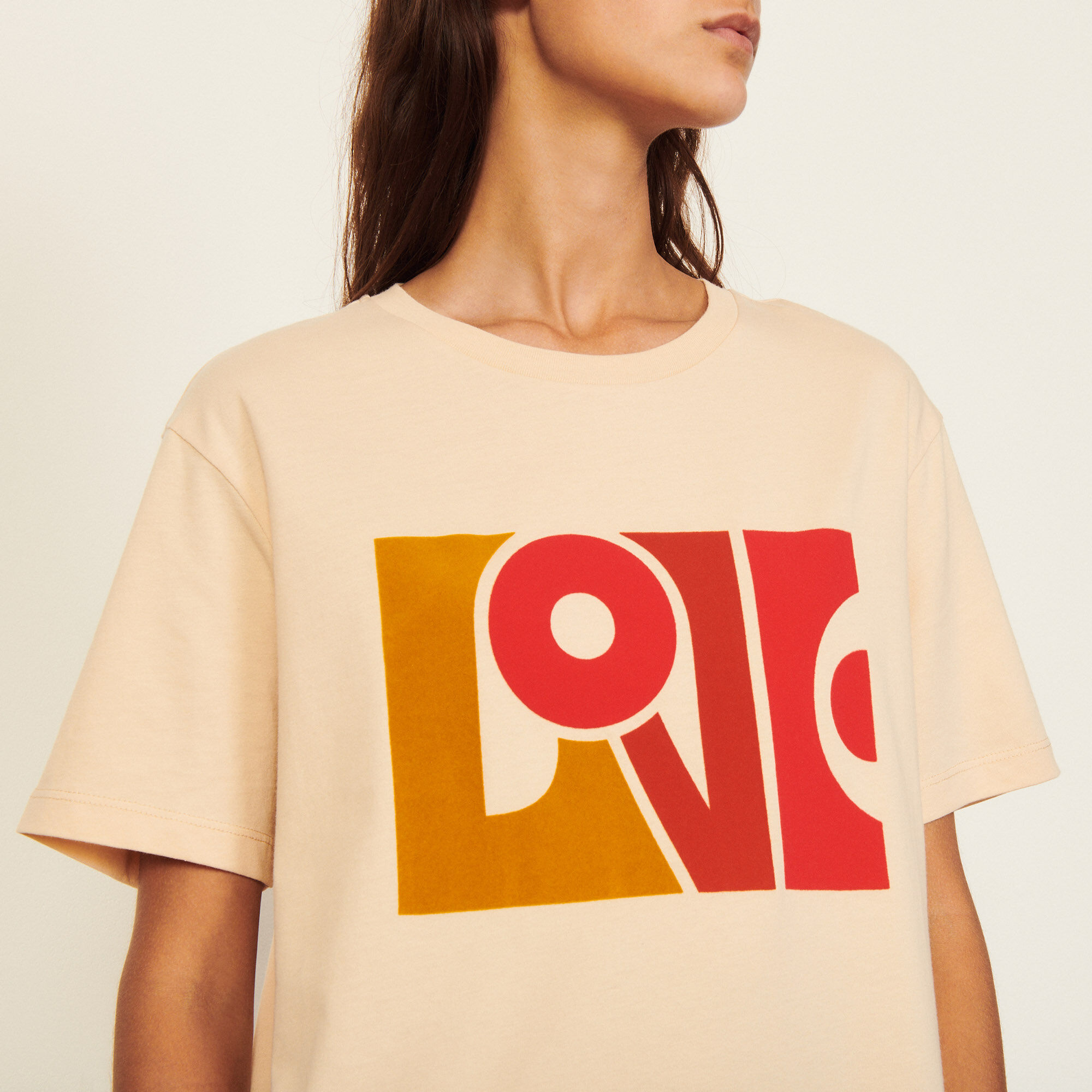 LOVE flocked T shirt