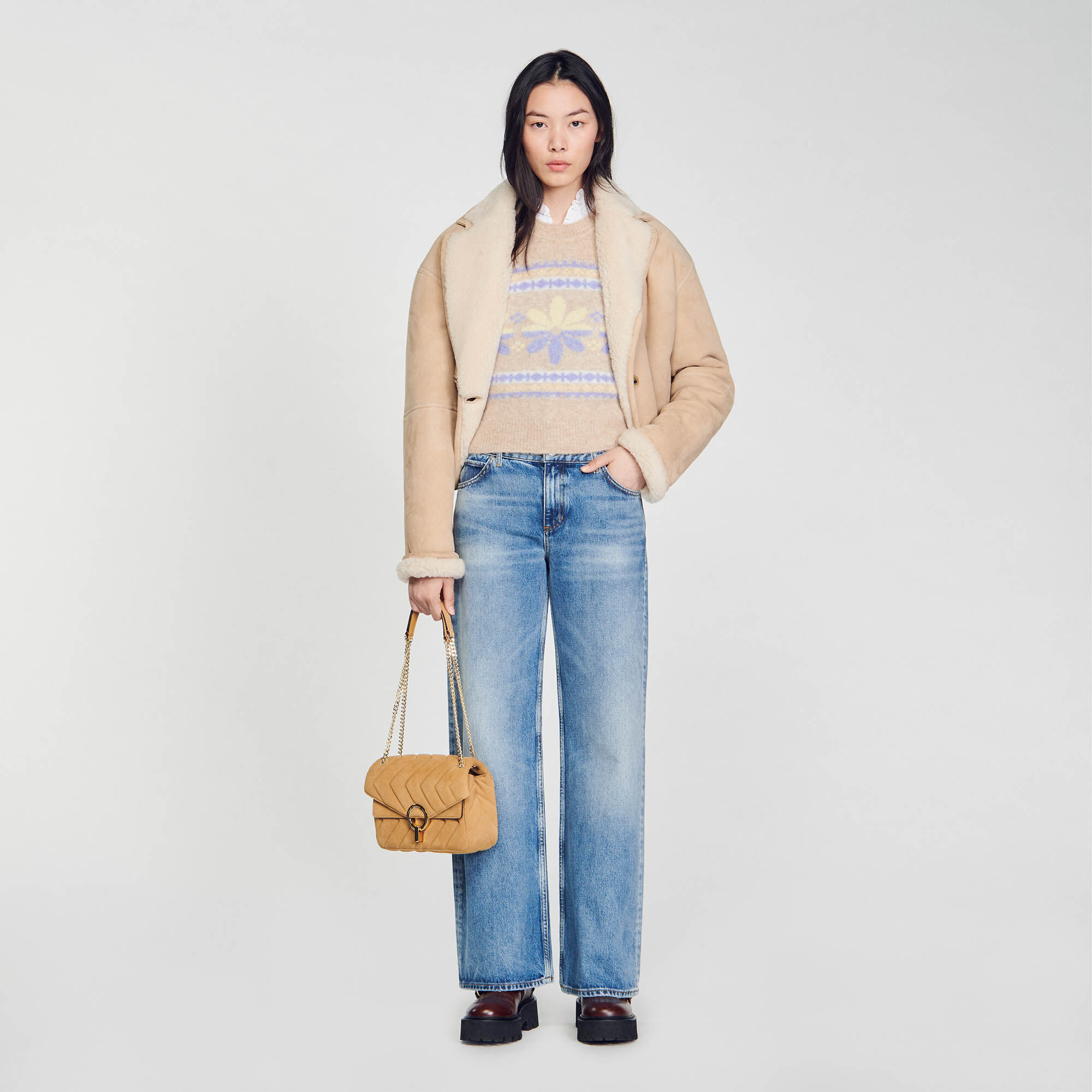 Yza suede bag