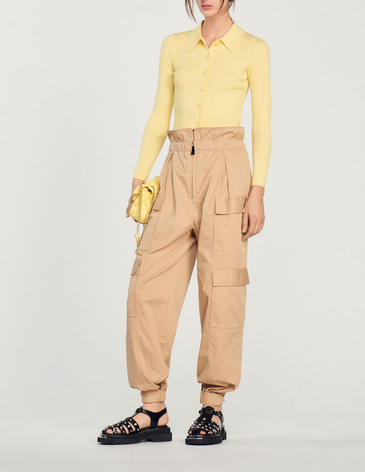 Sandro Cropped ribbed cardigan. 1 Sandro Cropped ribbed cardigan. 1
