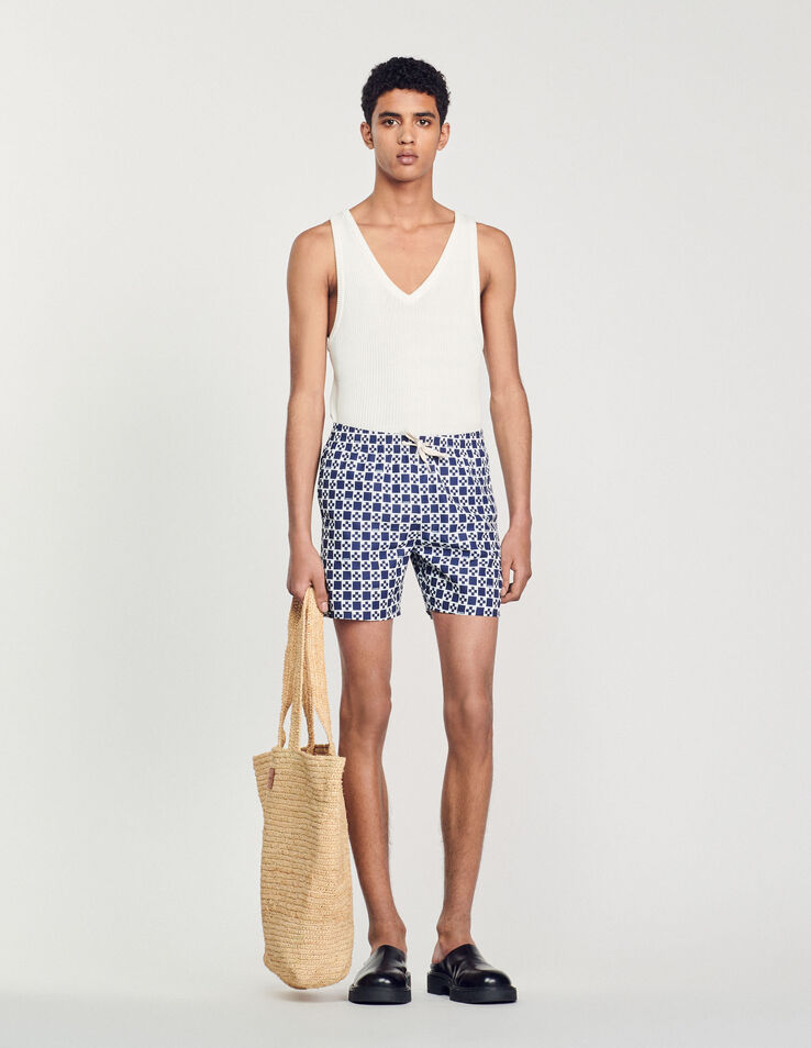 Sandro Square Cross swim shorts. 1