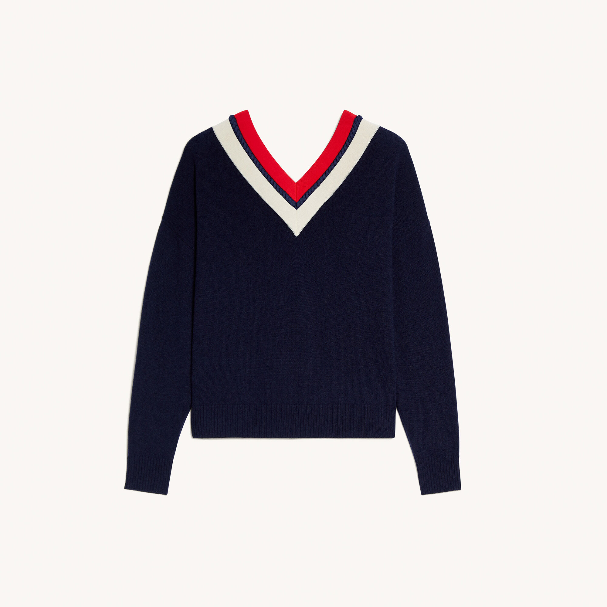 striped crew neck sweater