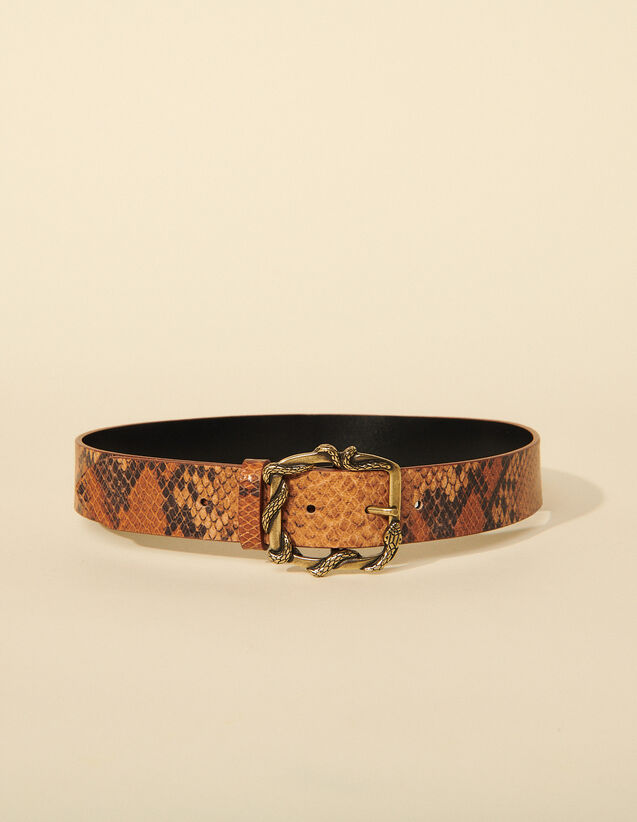 Sandro Python belt with decorative buckle. 1