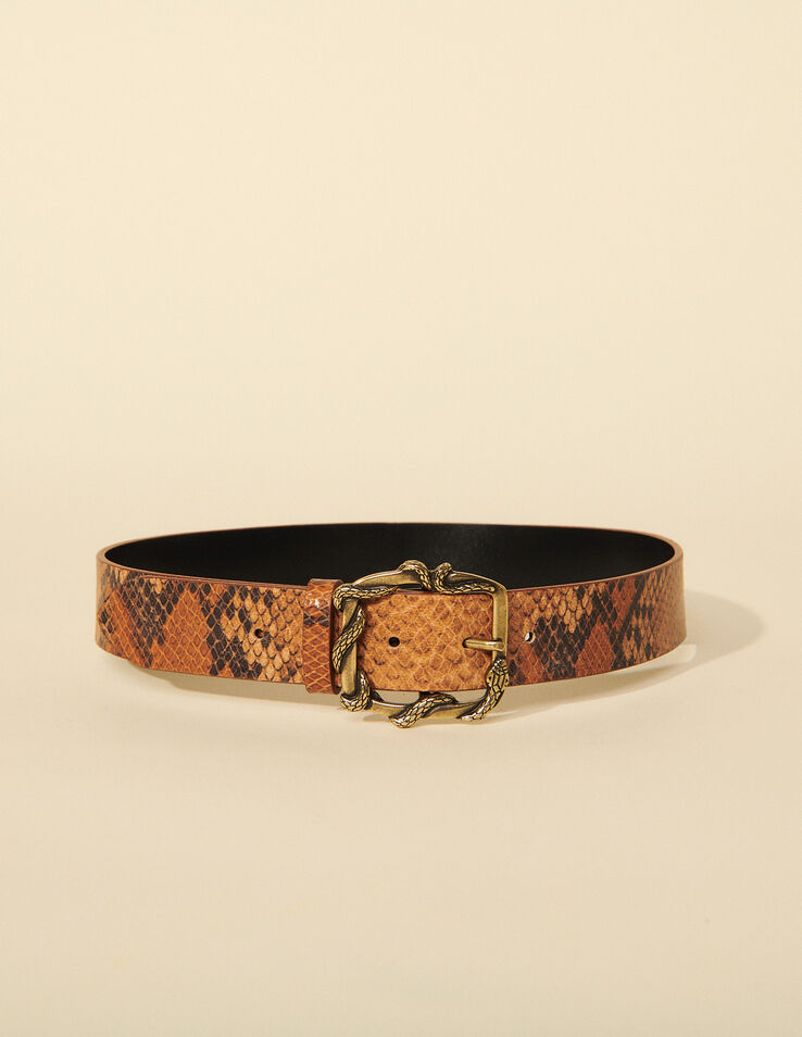 Sandro Python belt with decorative buckle. 2