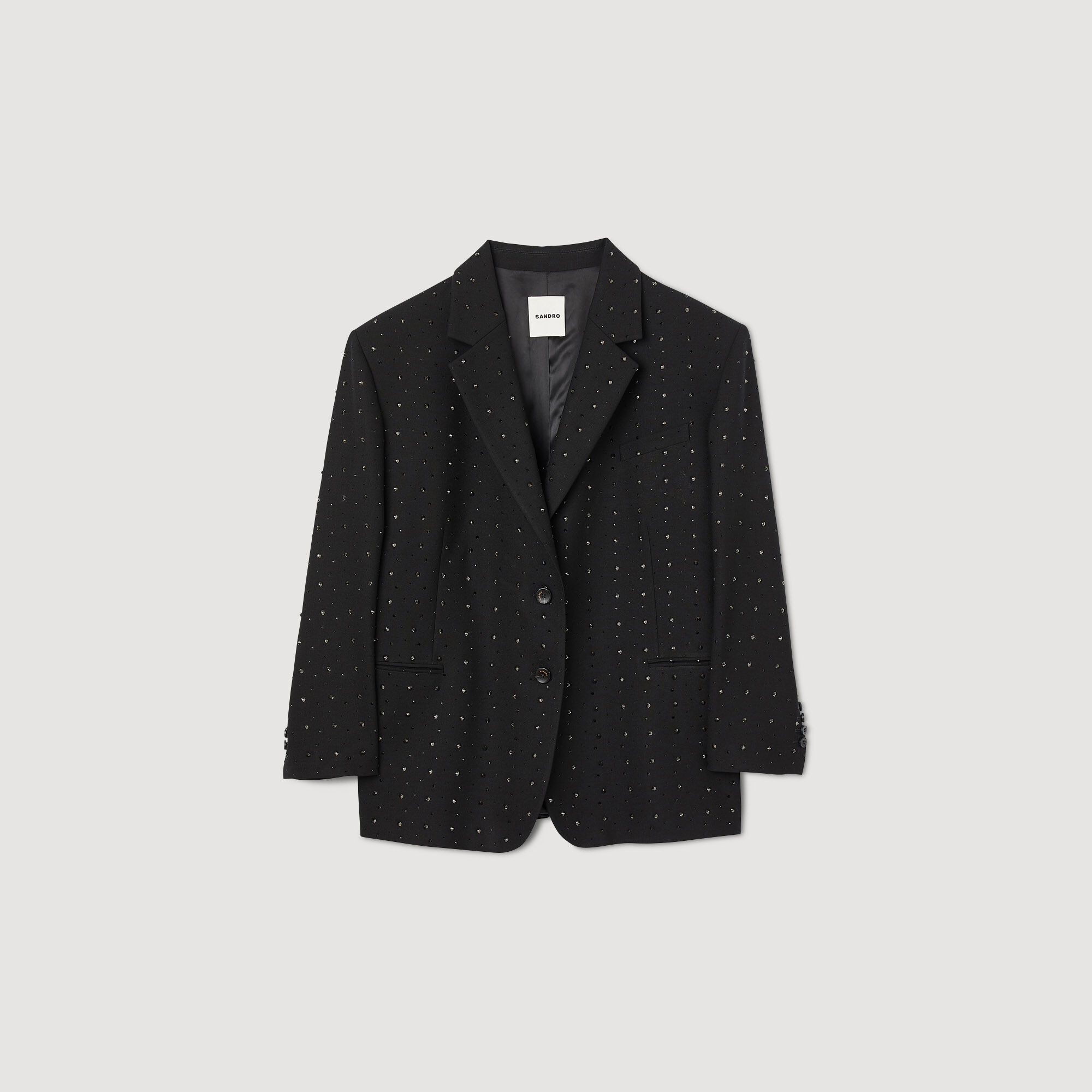 Huggo Rhinestone suit jacket - Jackets & Blazers | Sandro Paris