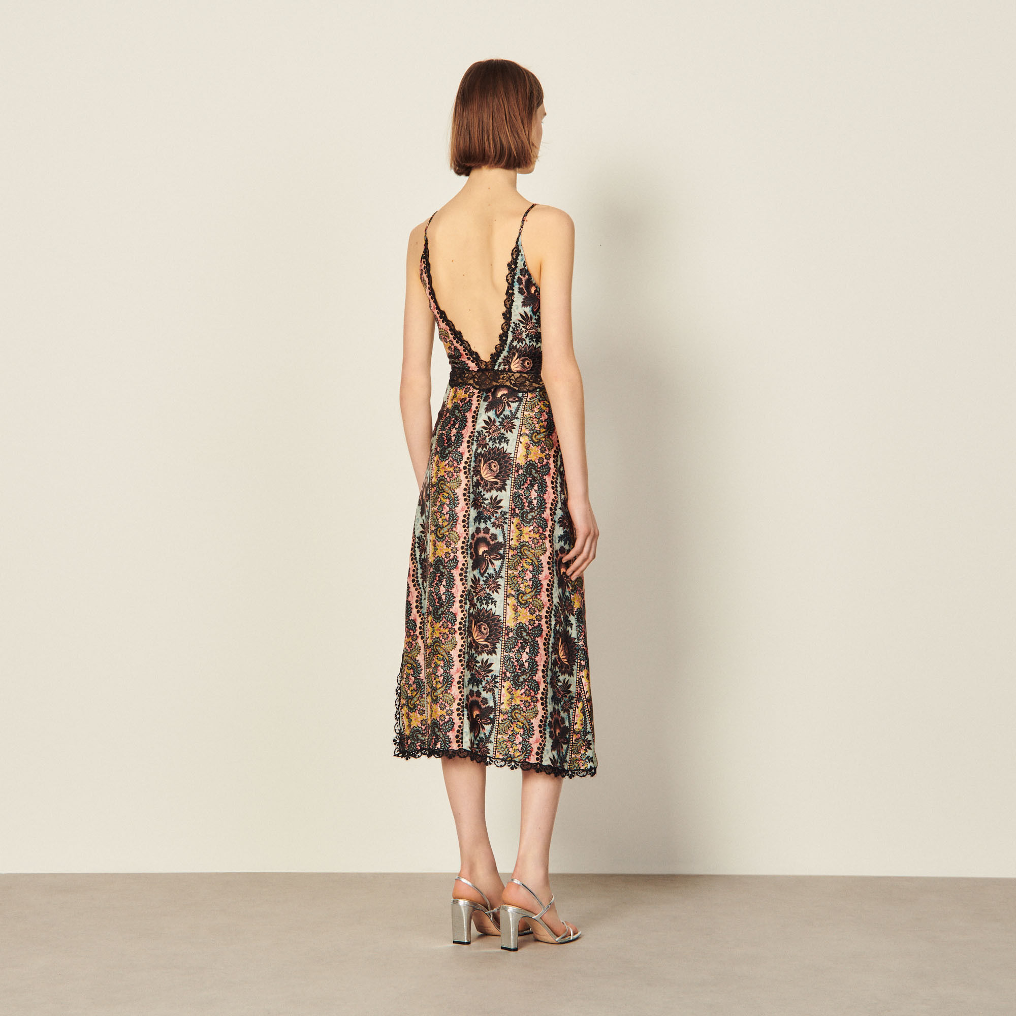 Printed silk dress Select a size and Login to add to Wish list