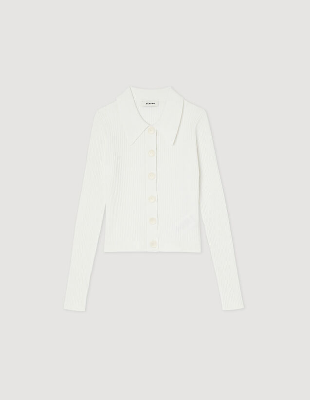 Sandro Cropped ribbed cardigan. 2 Sandro Cropped ribbed cardigan. 2
