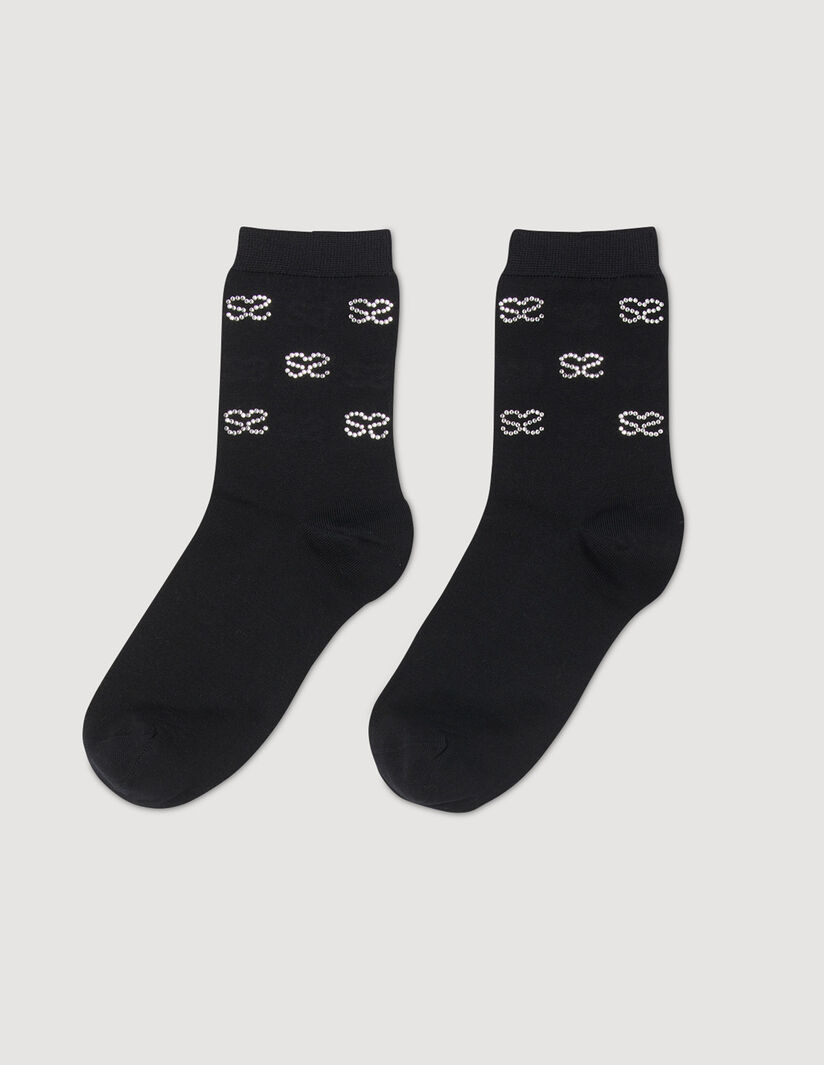 Sandro Double S rhinestone socks