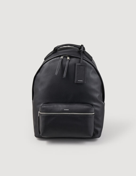 Parisian Works, Bags, Parisian Black Pebbled Leather Backpack