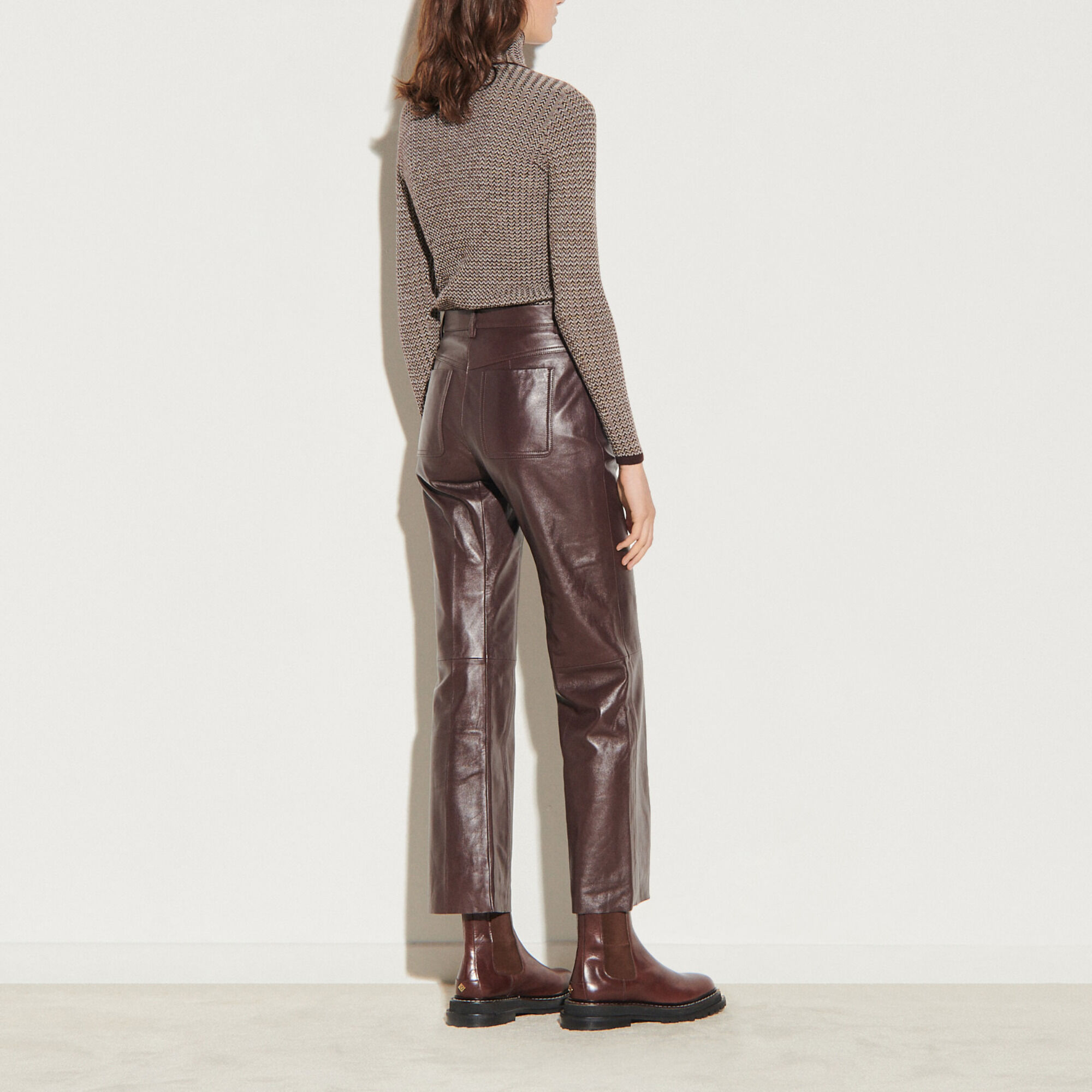 sandro paris leather pants