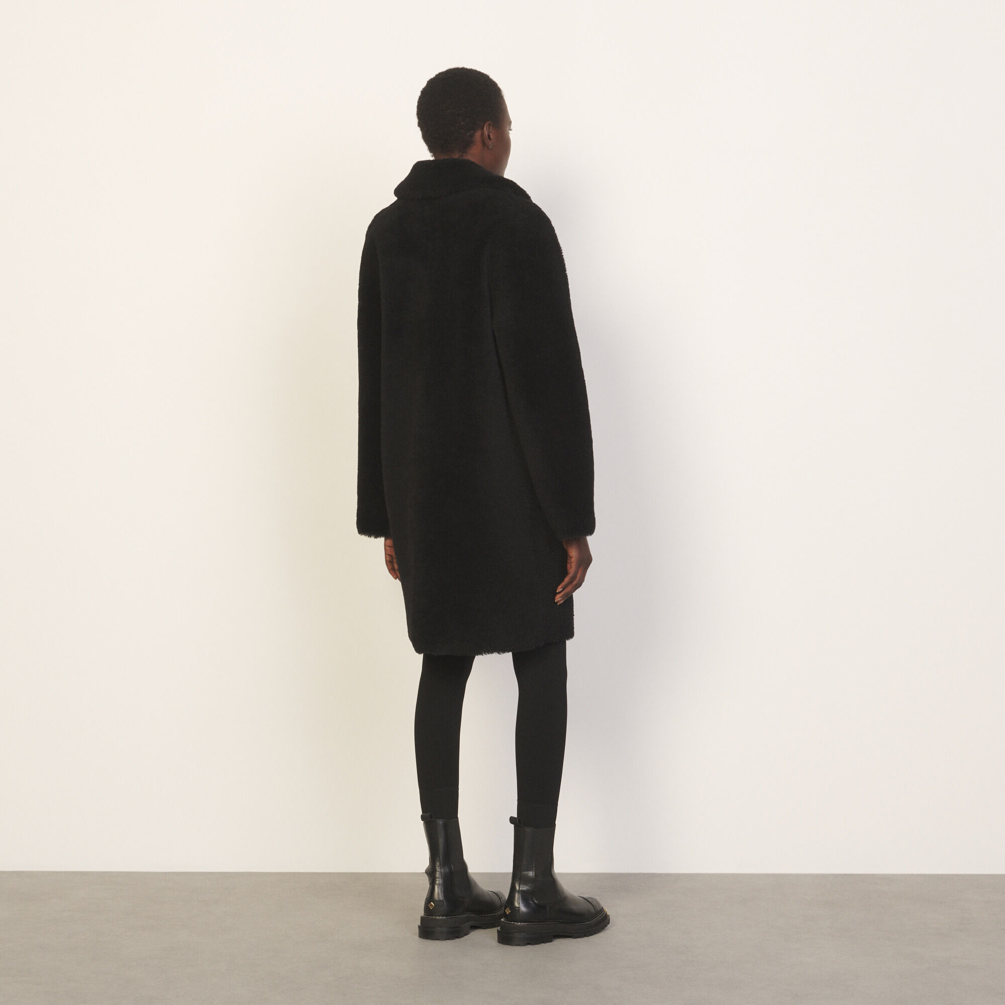 Sandro paris top shearling jacket