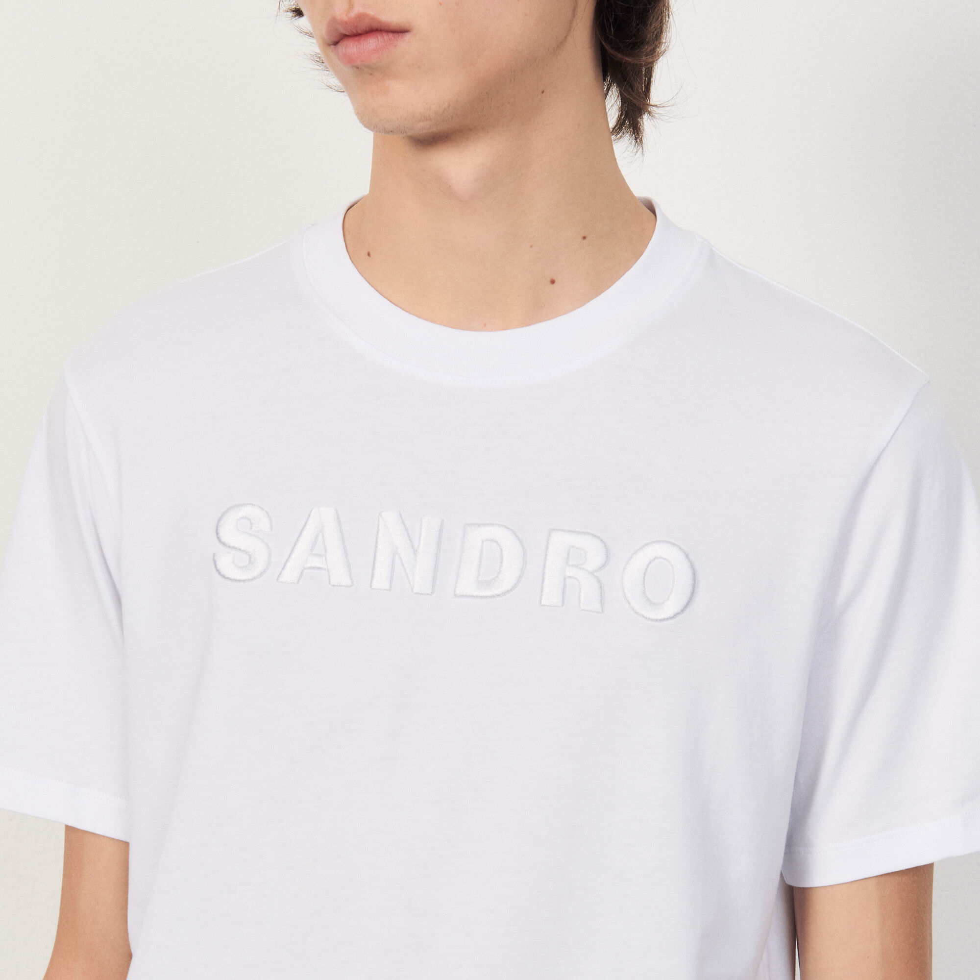 Sandro white t shirt clearance