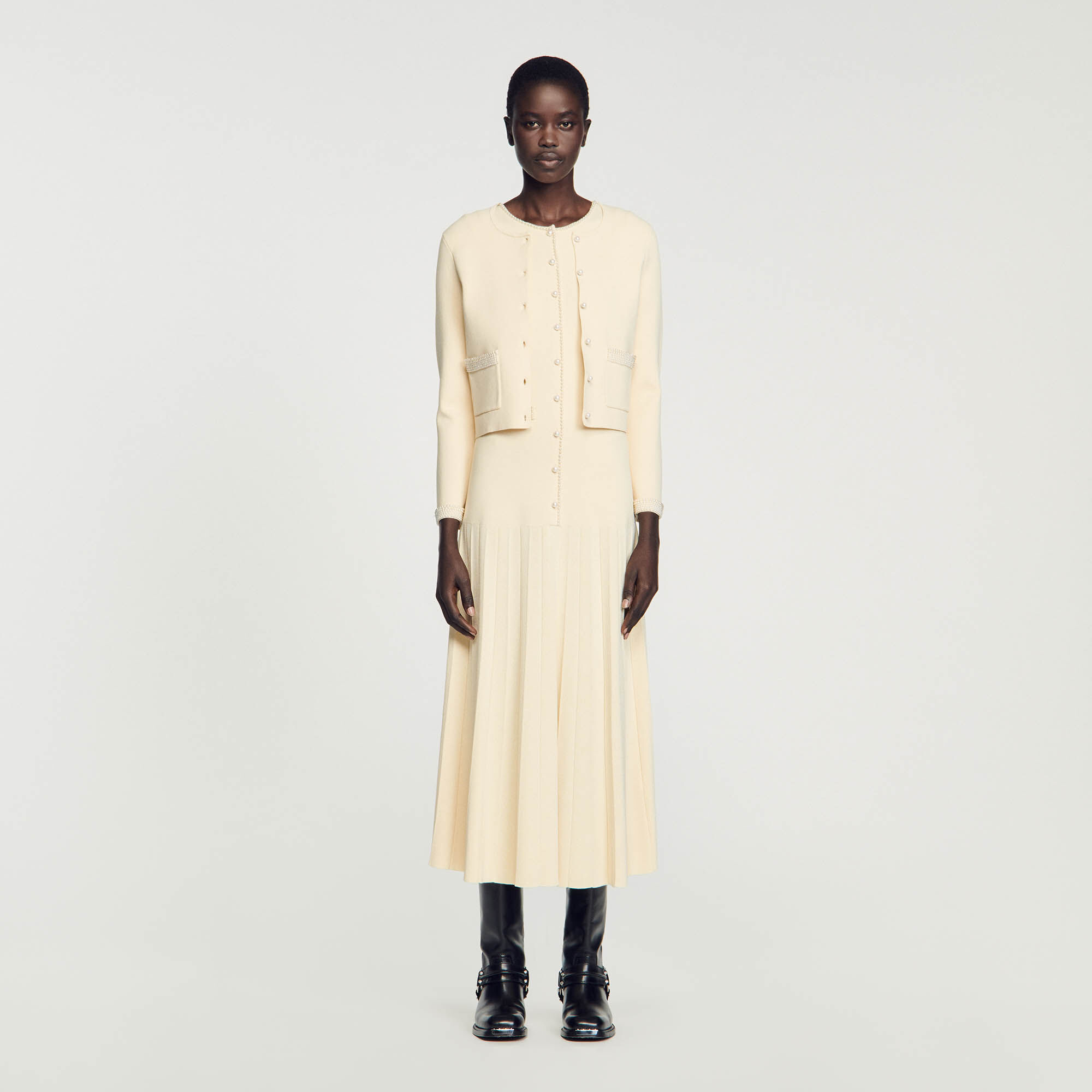 Sandro long cardigan top with long sleeves