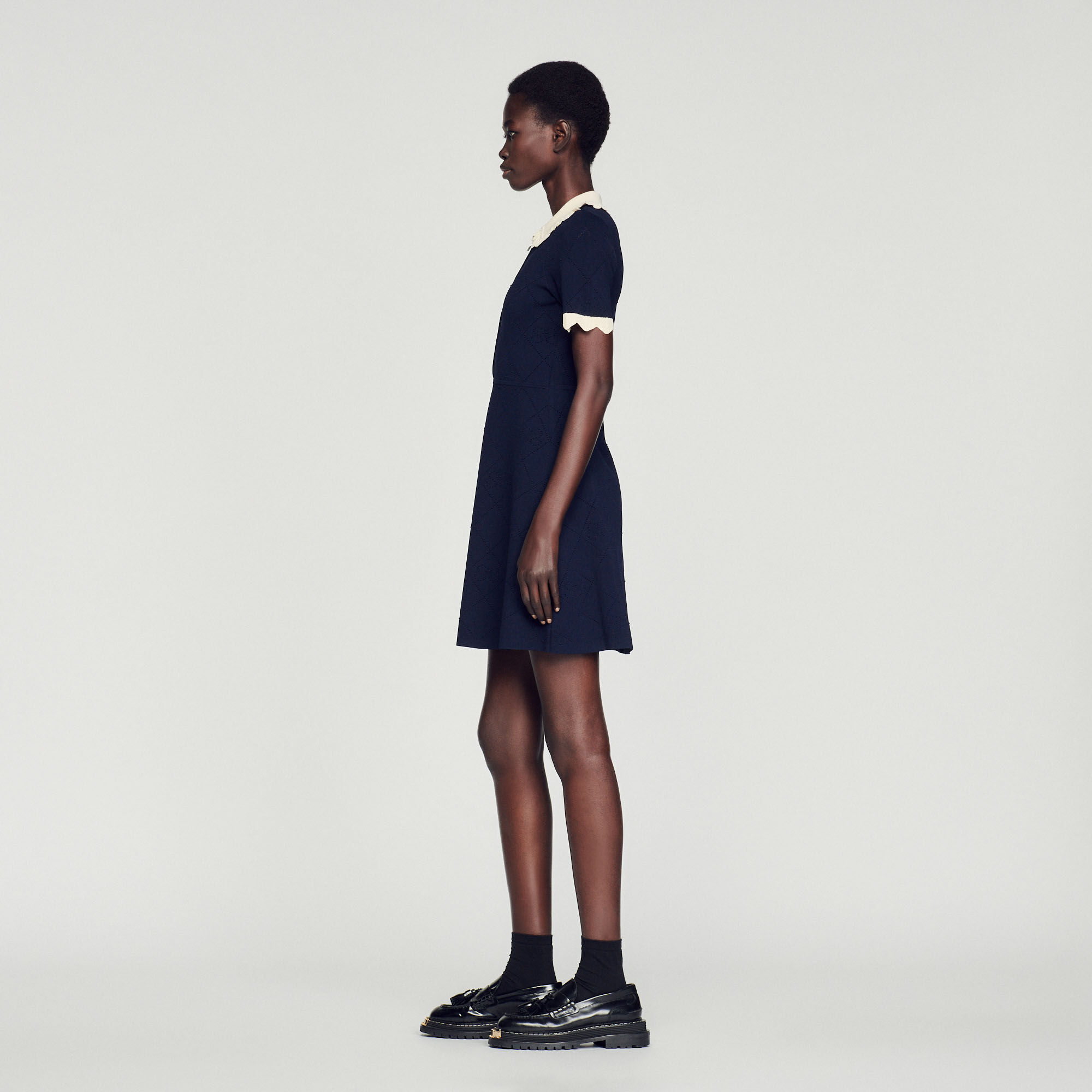 Essia Short dress with collar Sandro Paris